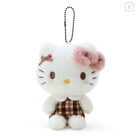 日本限定 Sanrio Hello Kitty 掛飾 蓬鬆摩卡格子