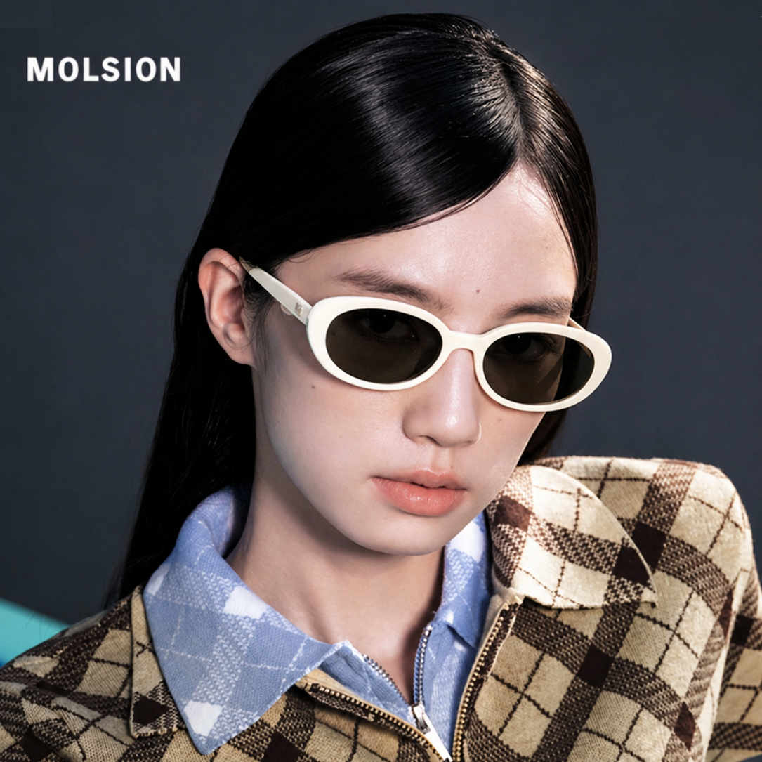 【MOLSION】MM3010 A90 圓框太陽眼鏡♦(白) #宋雨琦同款#張凌赫同款