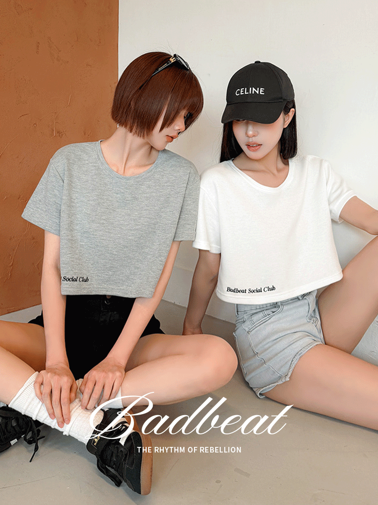 Badbeat social club | 刺繡短版T (3色)