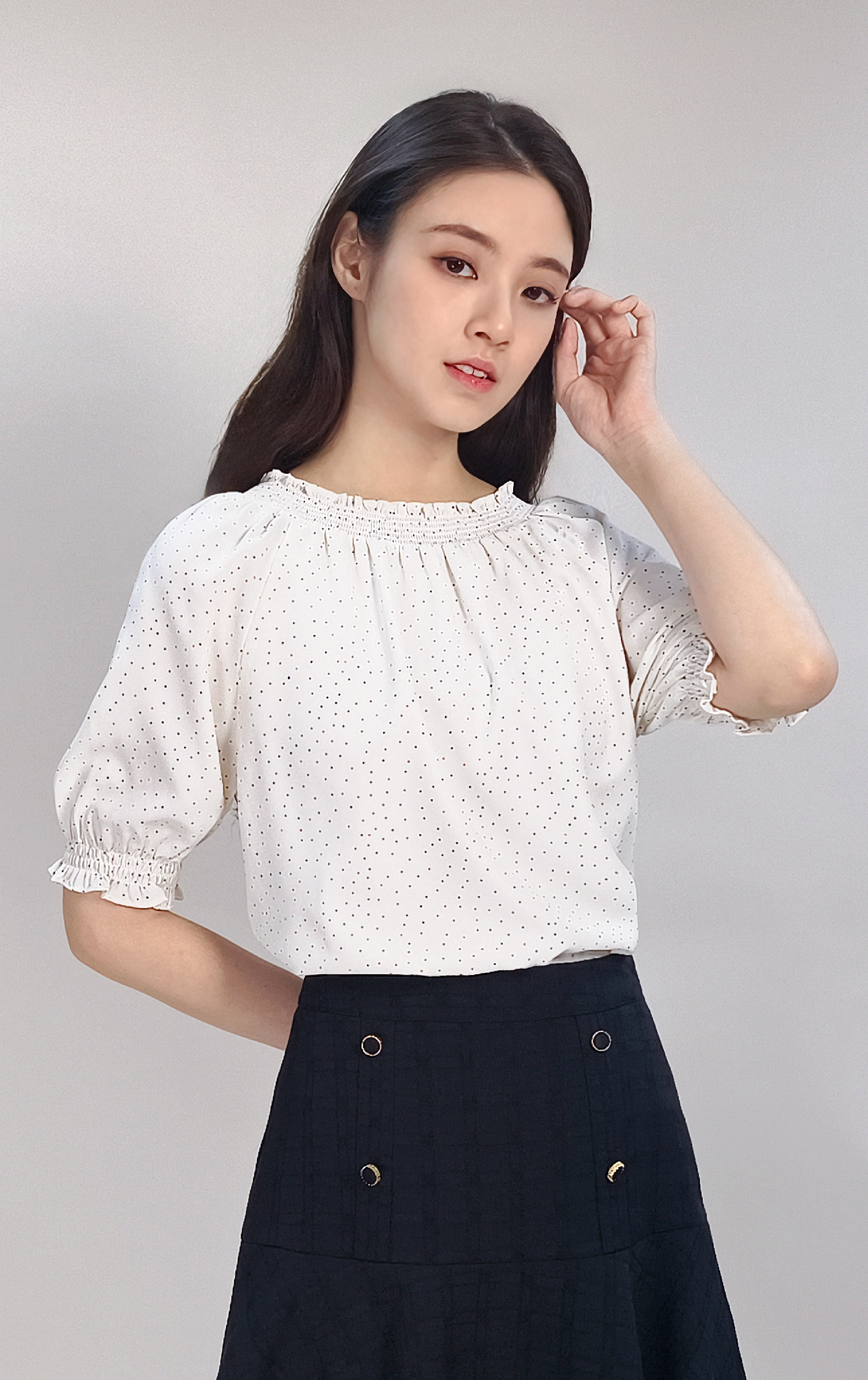 2-Ways Polka Dot Top SH0406