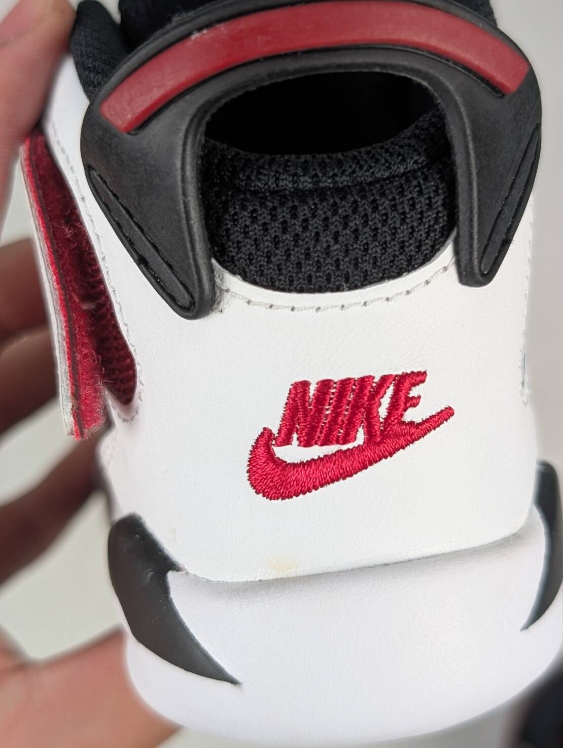 微瑕疵-右腳鞋面後跟鞋底泛黃左右腳大小腳(9C.10C) CT4417-106 10C Air Jordan 6 Retro Little Flex TD 童鞋 經典款 小童 紅白