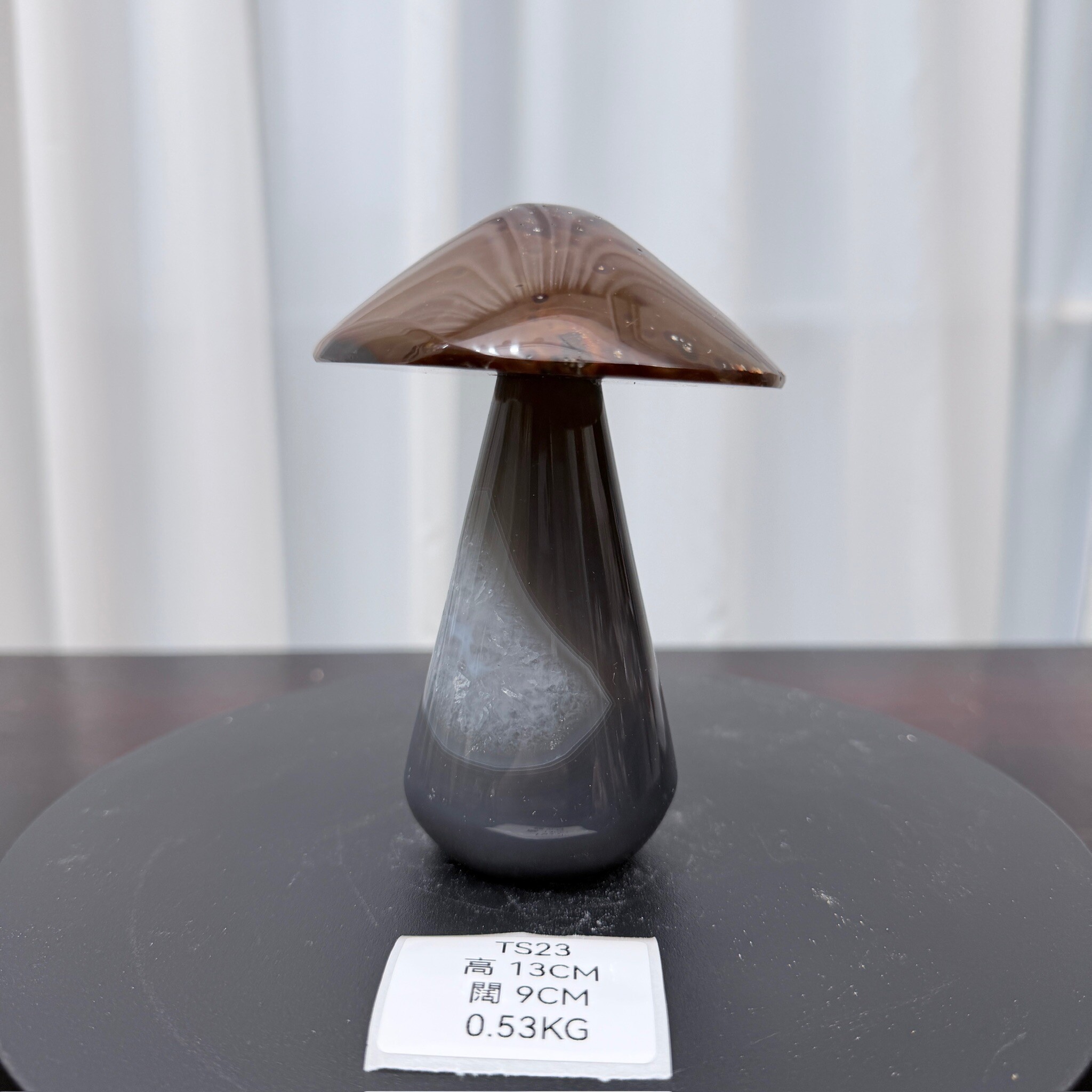 ZA023 TS23 瑪瑙水晶蘑菇 高度13cm 闊度9cm 重量0.53kg