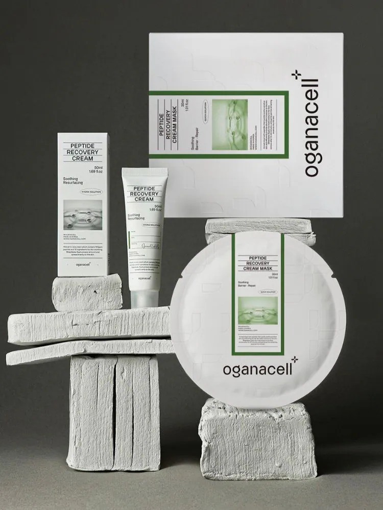(7196)【多件優惠】oganacell PEPTIDE RECOVERY CREAM MASK 奧嘉娜多肽修護精華乳面膜 1 盒5 片