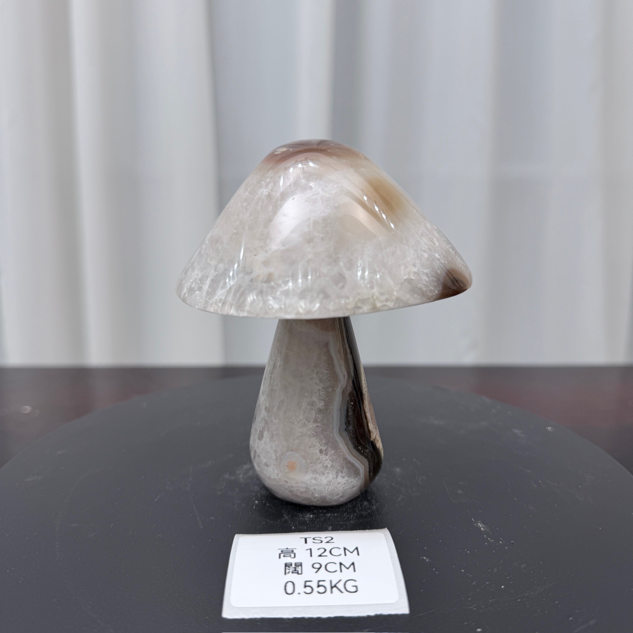 ZA002 TS2 瑪瑙水晶蘑菇 高度12cm 闊度9cm 重量0.55kg