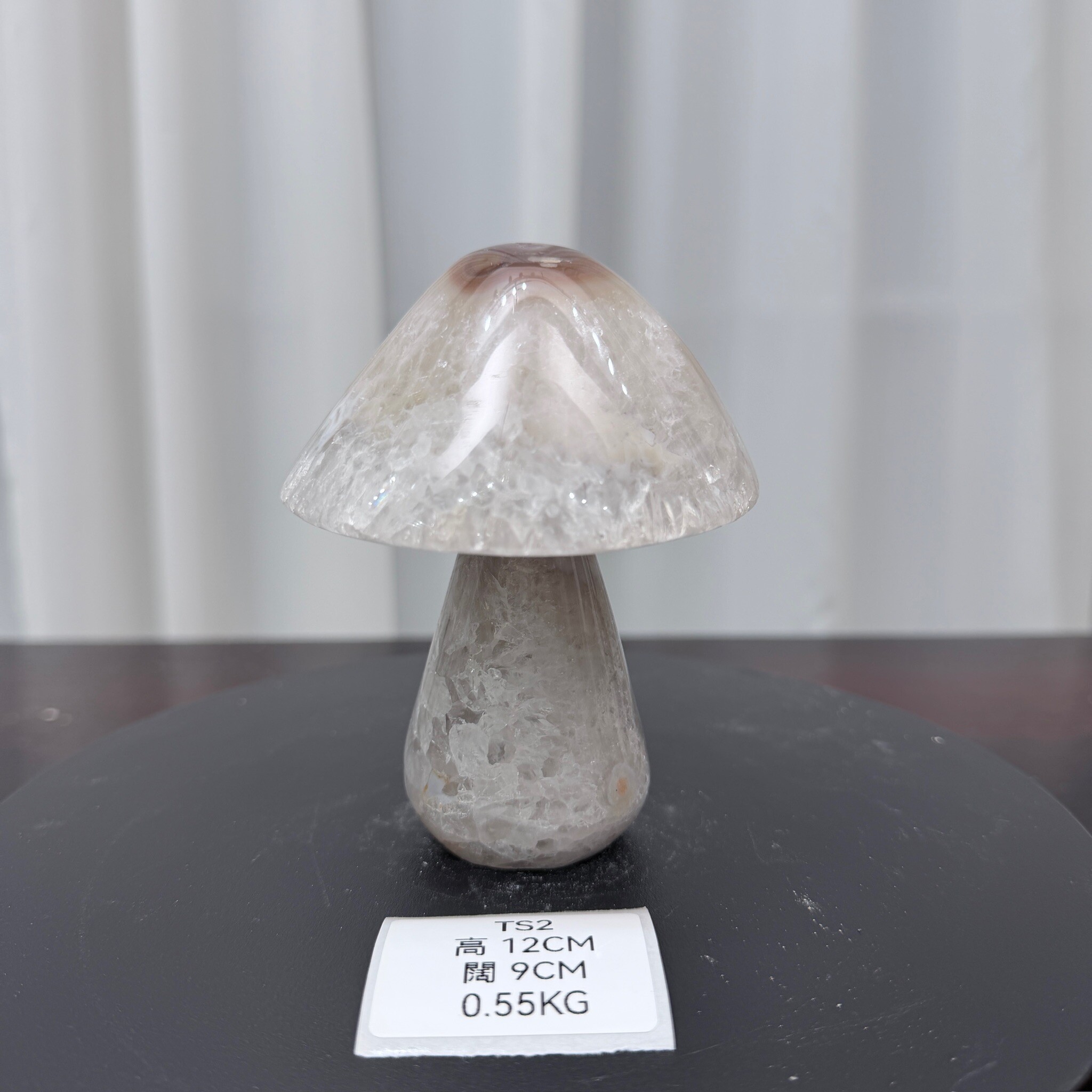 ZA002 TS2 瑪瑙水晶蘑菇 高度12cm 闊度9cm 重量0.55kg