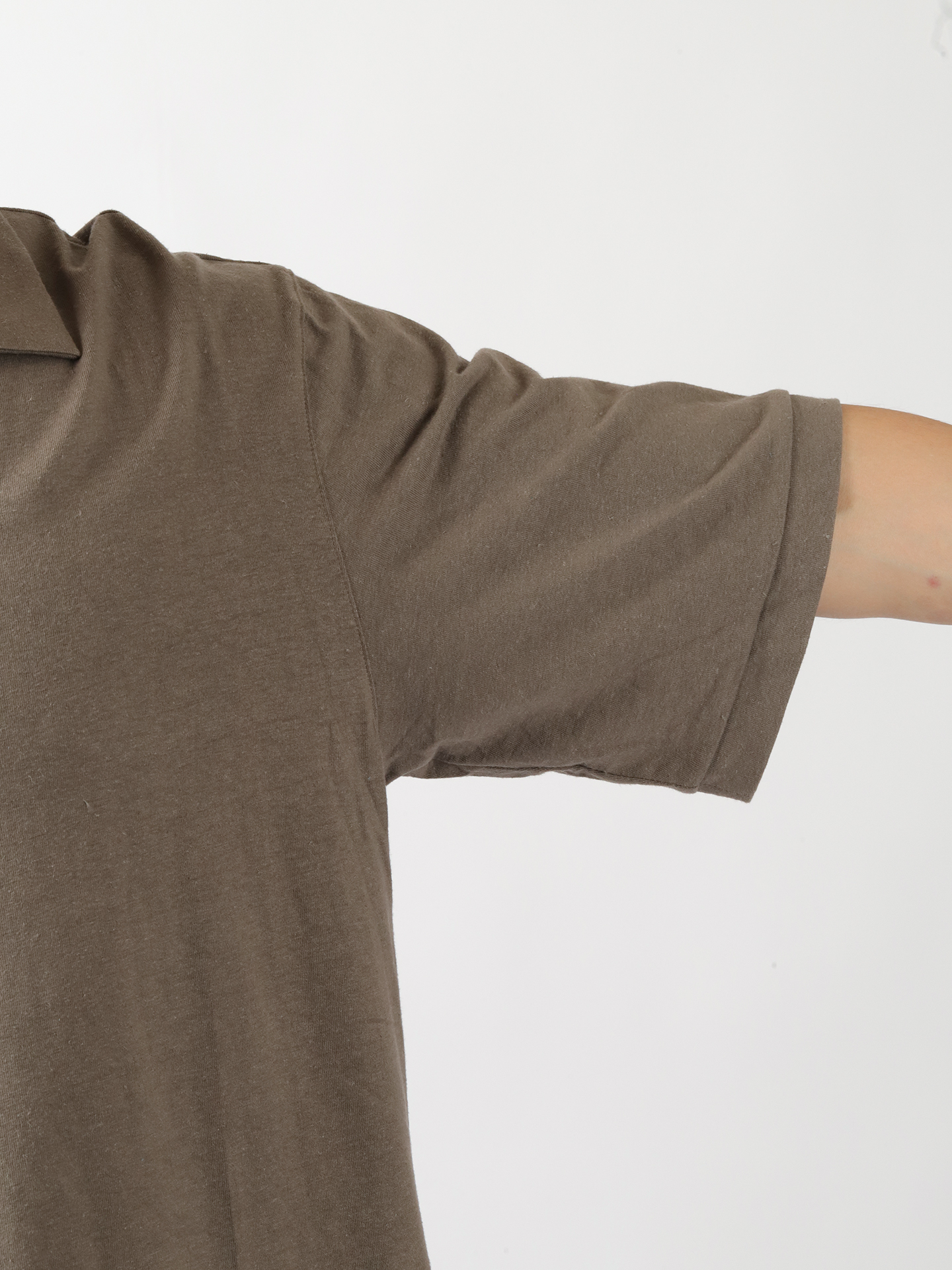 Still By Hand Hemp Cotton Skipper Shirt Mocha CS05262