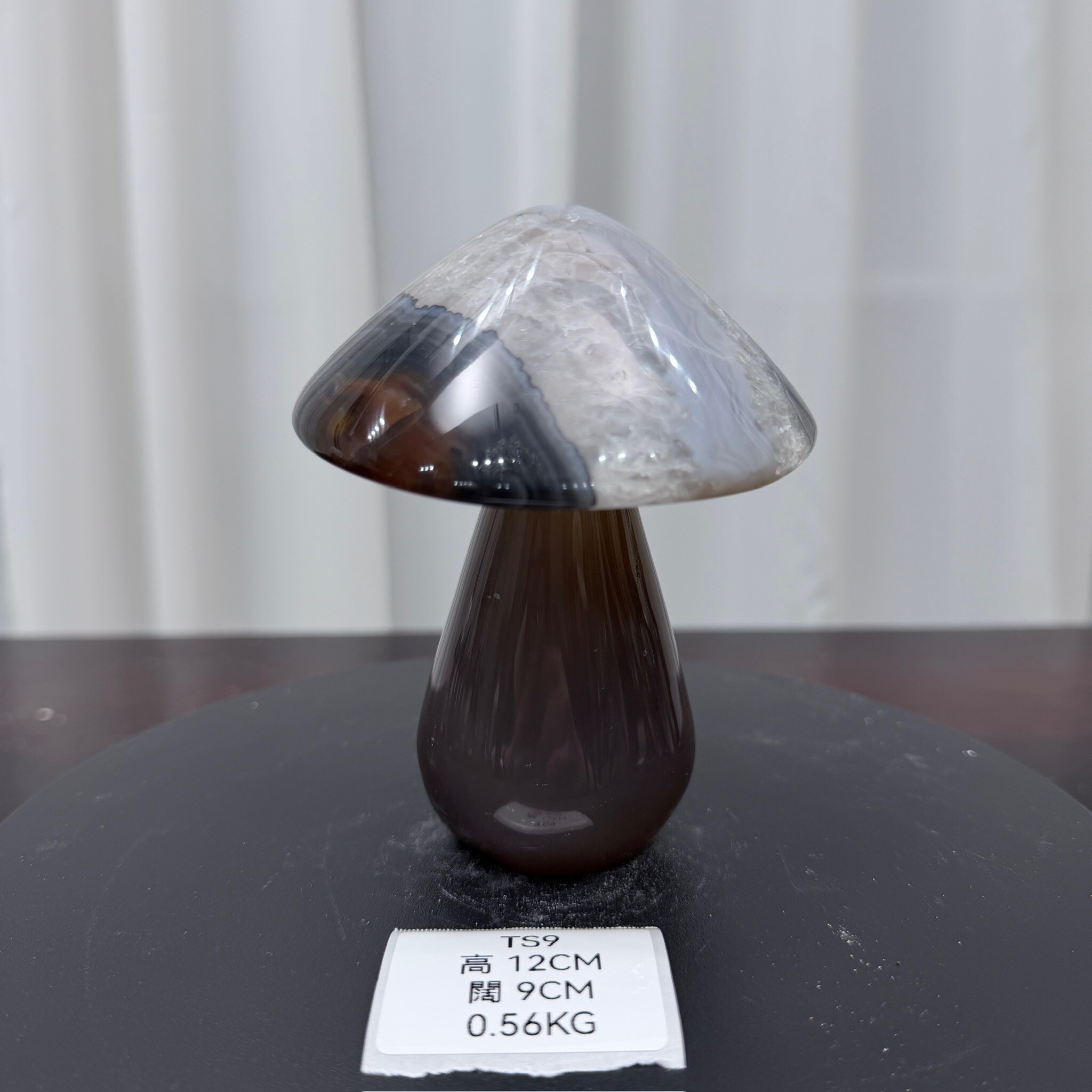 ZA009 TS9 瑪瑙水晶蘑菇 高度12cm 闊度9cm 重量0.56kg