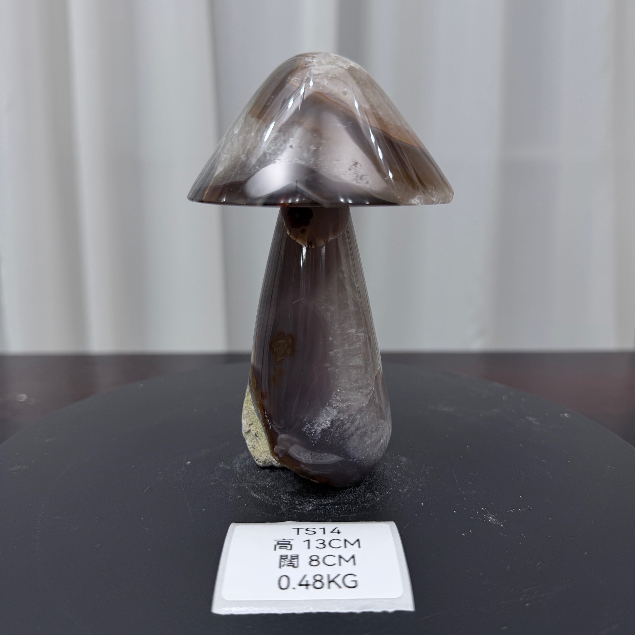 ZA014 TS14 瑪瑙水晶蘑菇 高度13cm 闊度8cm 重量0.48kg