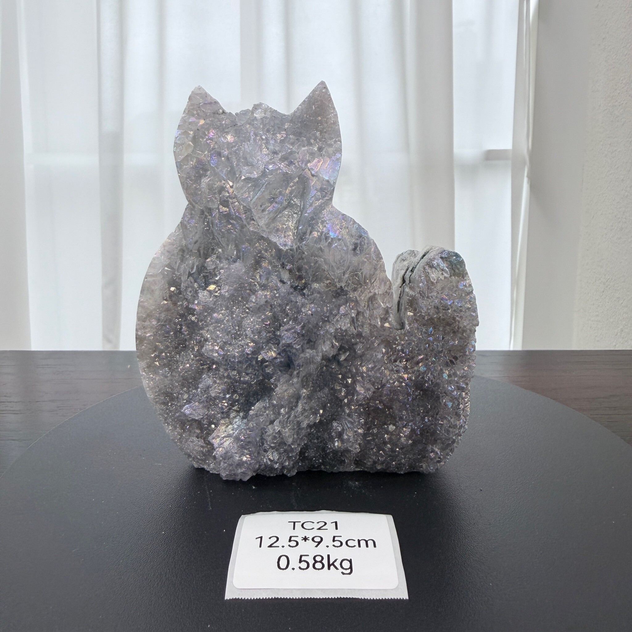 ZA056 TC21 黃水晶 貓貓 高度12.5cm 闊度9.5cm 重量0.58kg