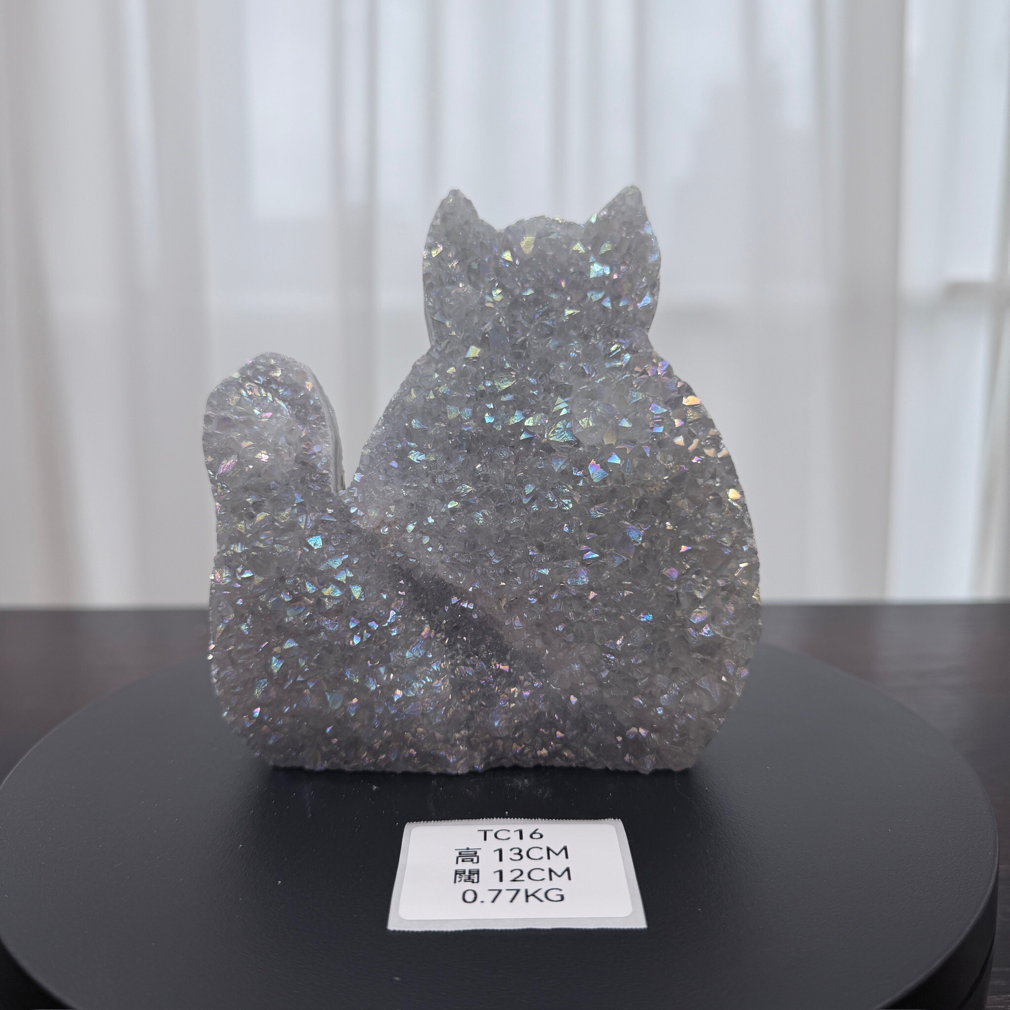 ZA051 TC16 黃水晶 貓貓 高度13cm 闊度12cm 重量0.77kg