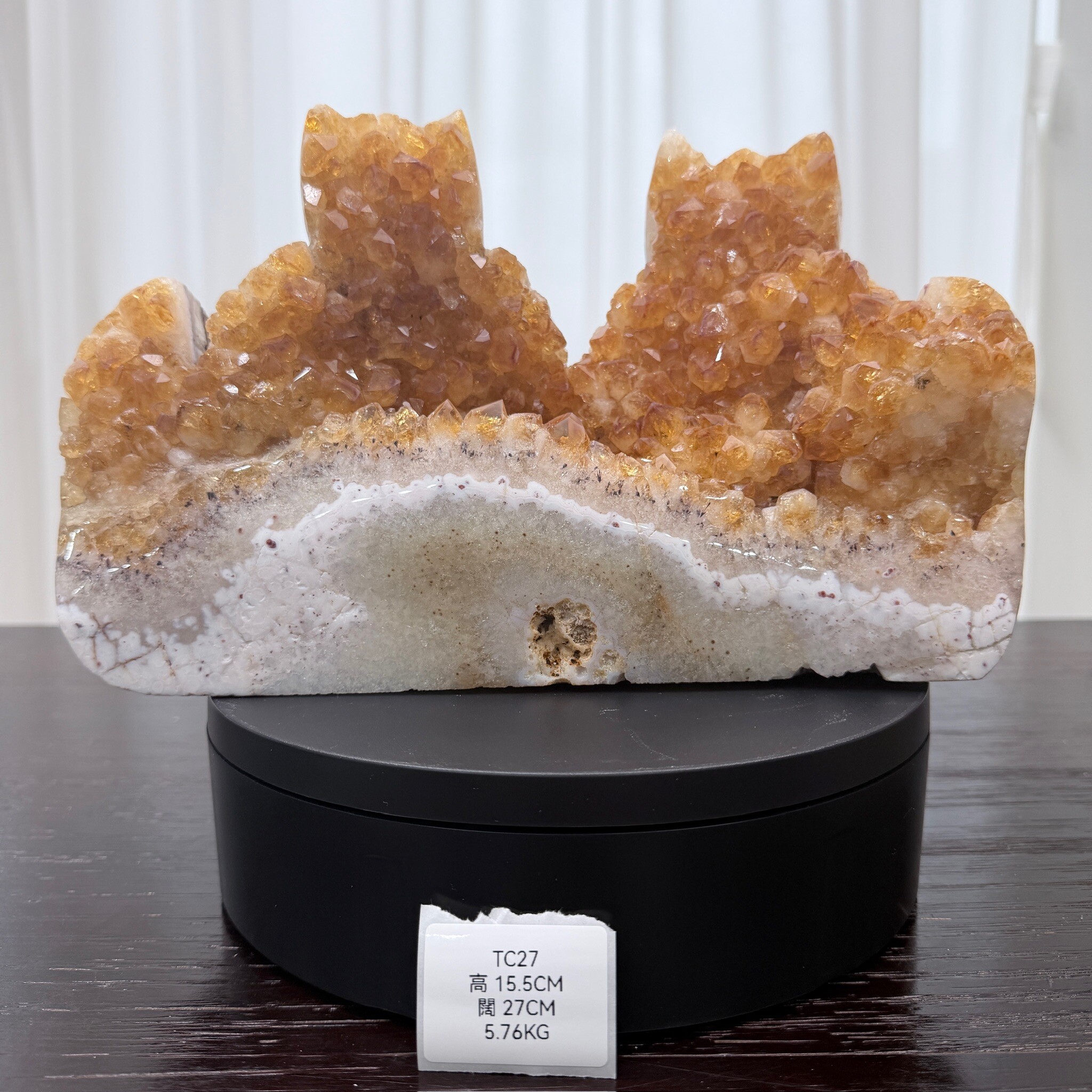 ZA062 TC27 黃水晶 貓貓 高度15.5cm 闊度27cm 重量5.76kg