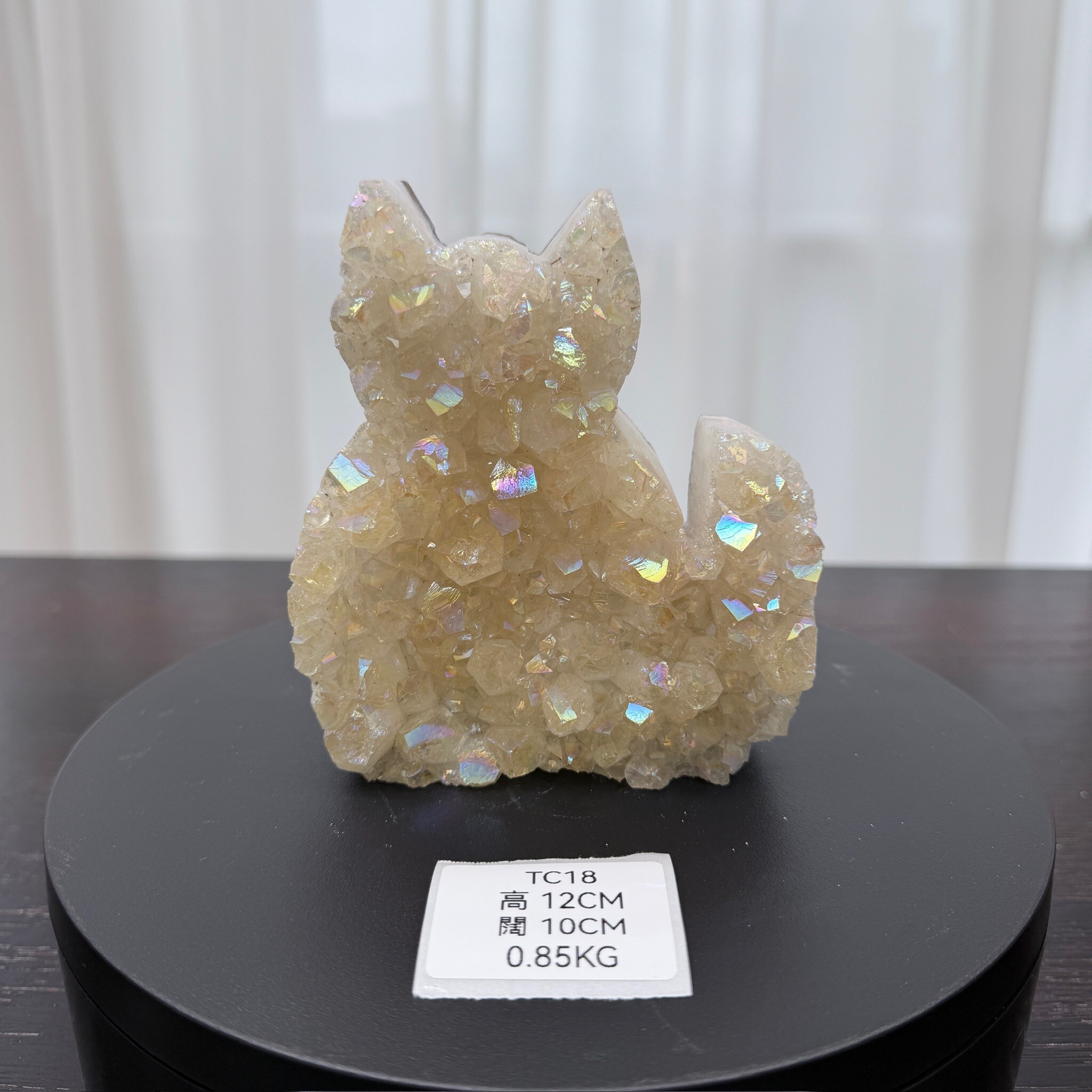 ZA053 TC18 黃水晶 貓貓 高度12cm 闊度10cm 重量0.85kg