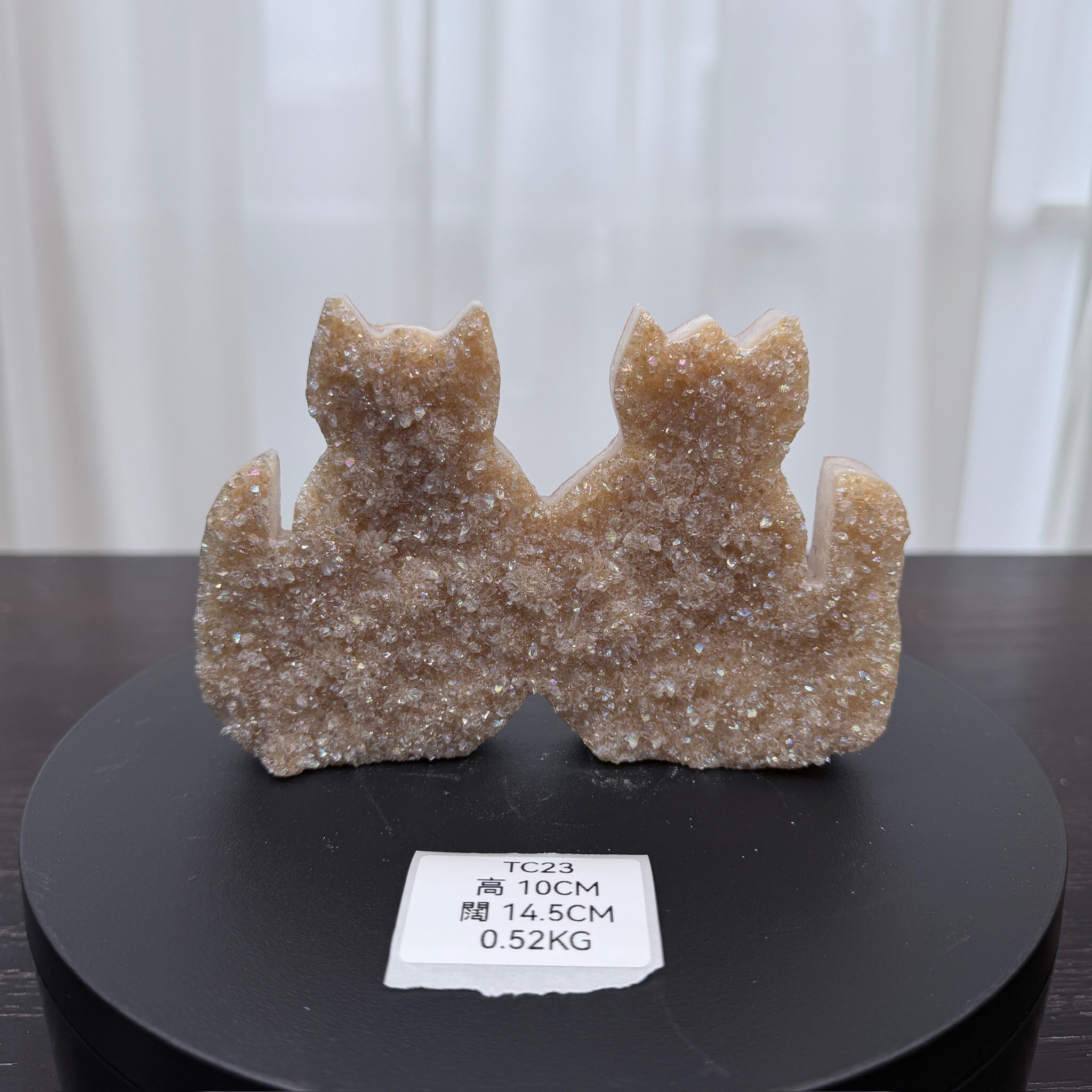 ZA058 TC23 黃水晶 貓貓 高度10cm 闊度14.5cm 重量0.52kg