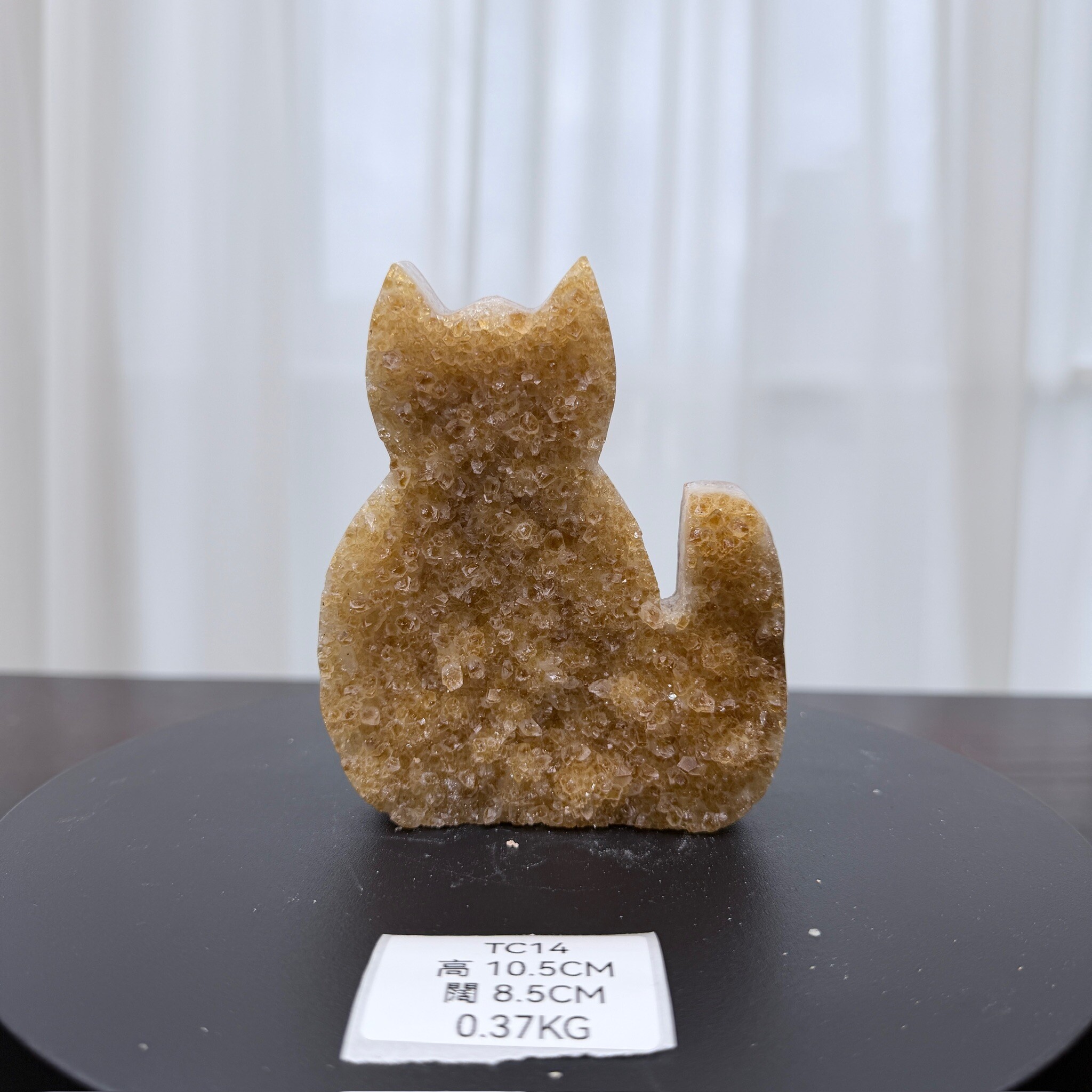 ZA049 TC14 黃水晶 貓貓 高度10.5cm 闊度8.5cm 重量0.37kg