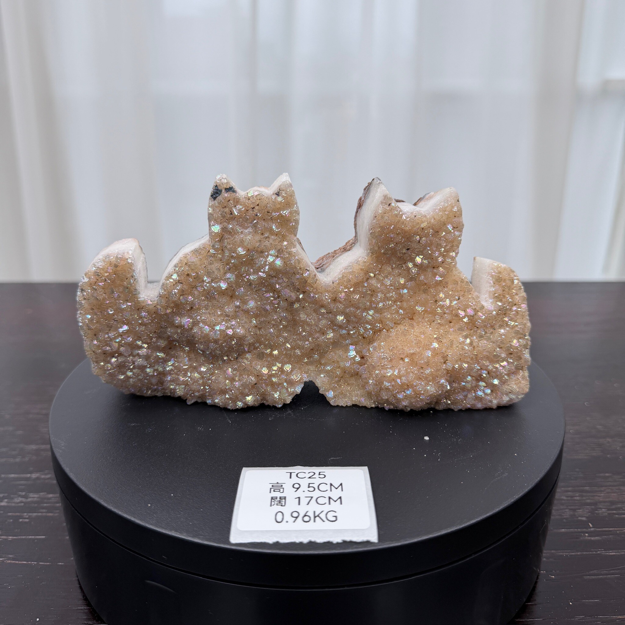 ZA060 TC25 黃水晶 貓貓 高度9.5cm 闊度17cm 重量0.96kg