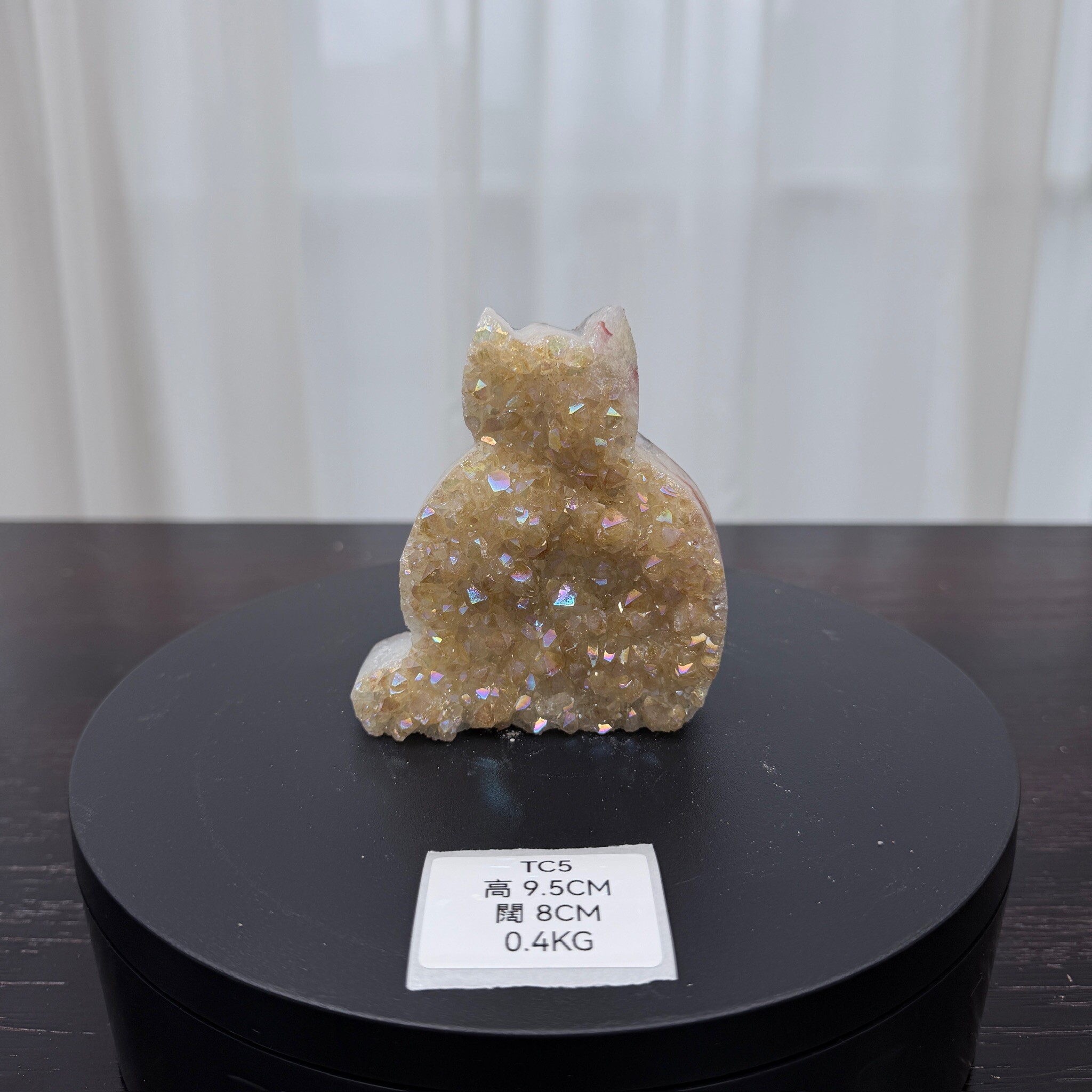 ZA040 TC5 黃水晶 貓貓 高度9.5cm 闊度8cm 重量0.4kg