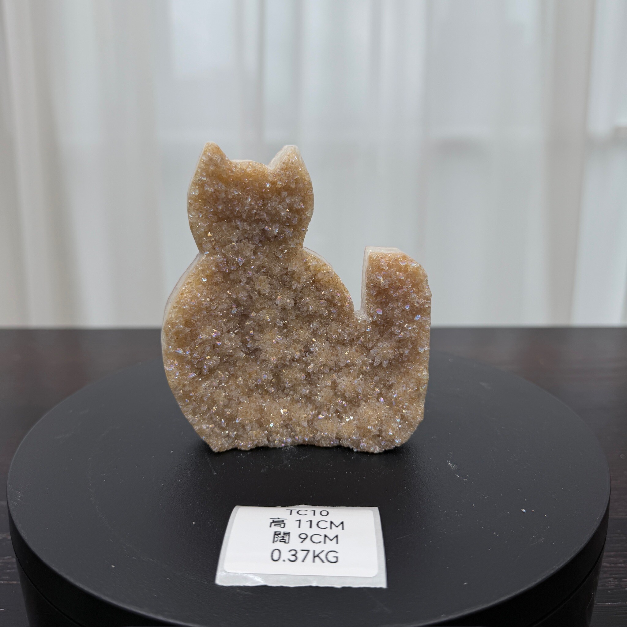 ZA045 TC10 黃水晶 貓貓 高度11cm 闊度9cm 重量0.37kg