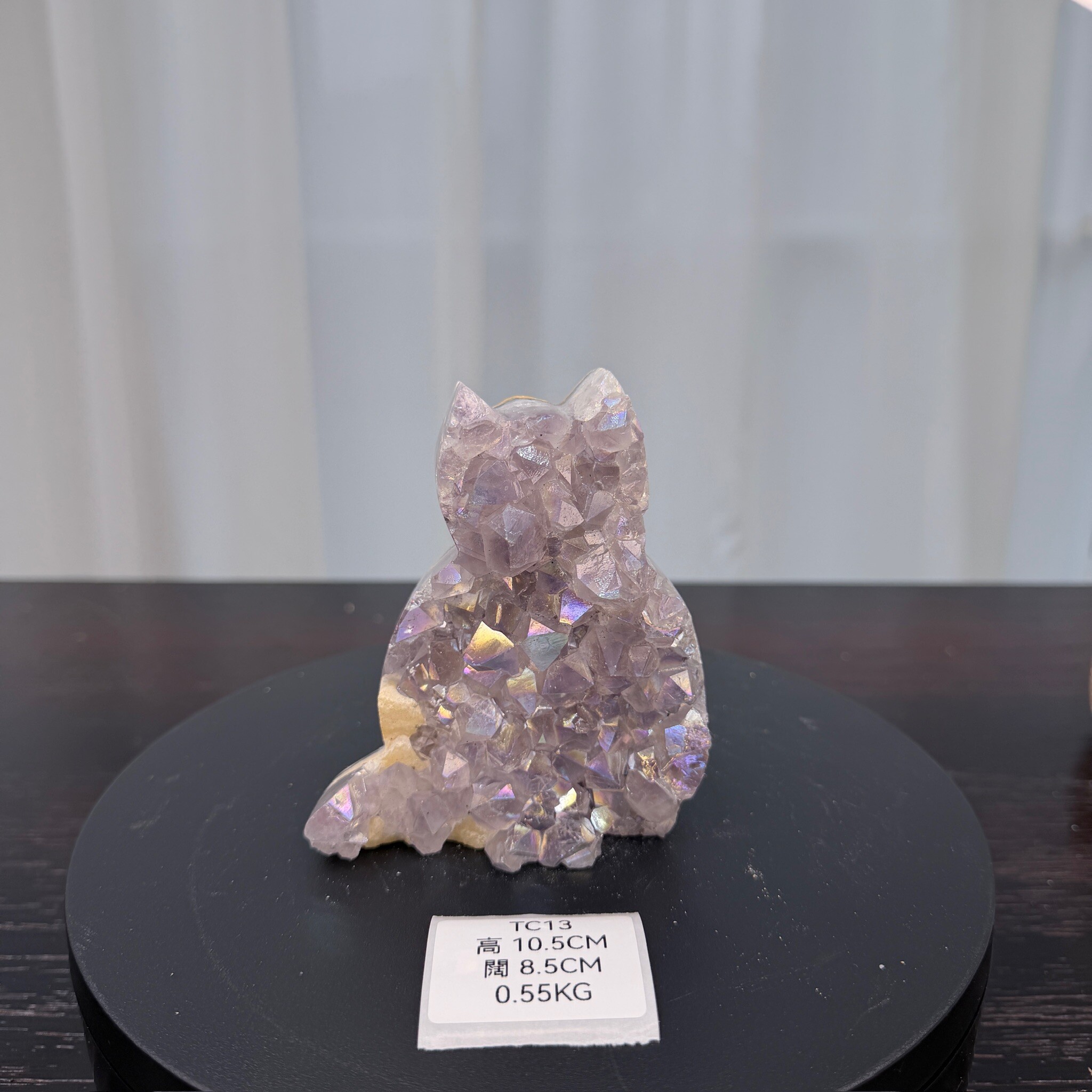 ZA048 TC13 黃水晶 貓貓 高度10.5cm 闊度8.5cm 重量0.55kg