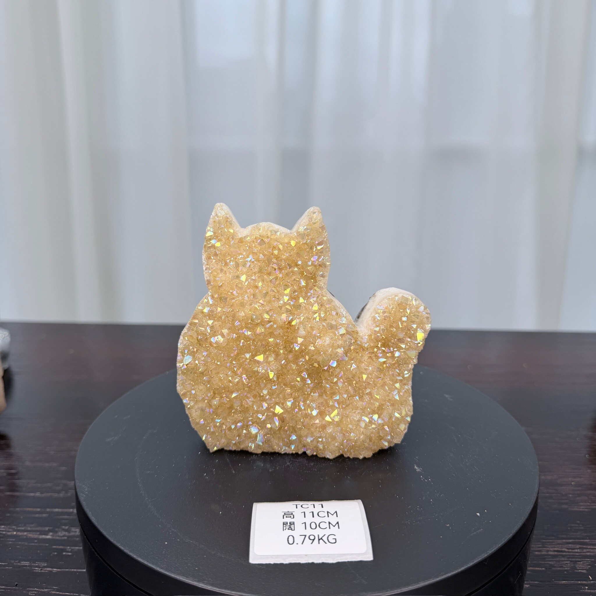 ZA046 TC11 黃水晶 貓貓 高度11cm 闊度10cm 重量0.79kg