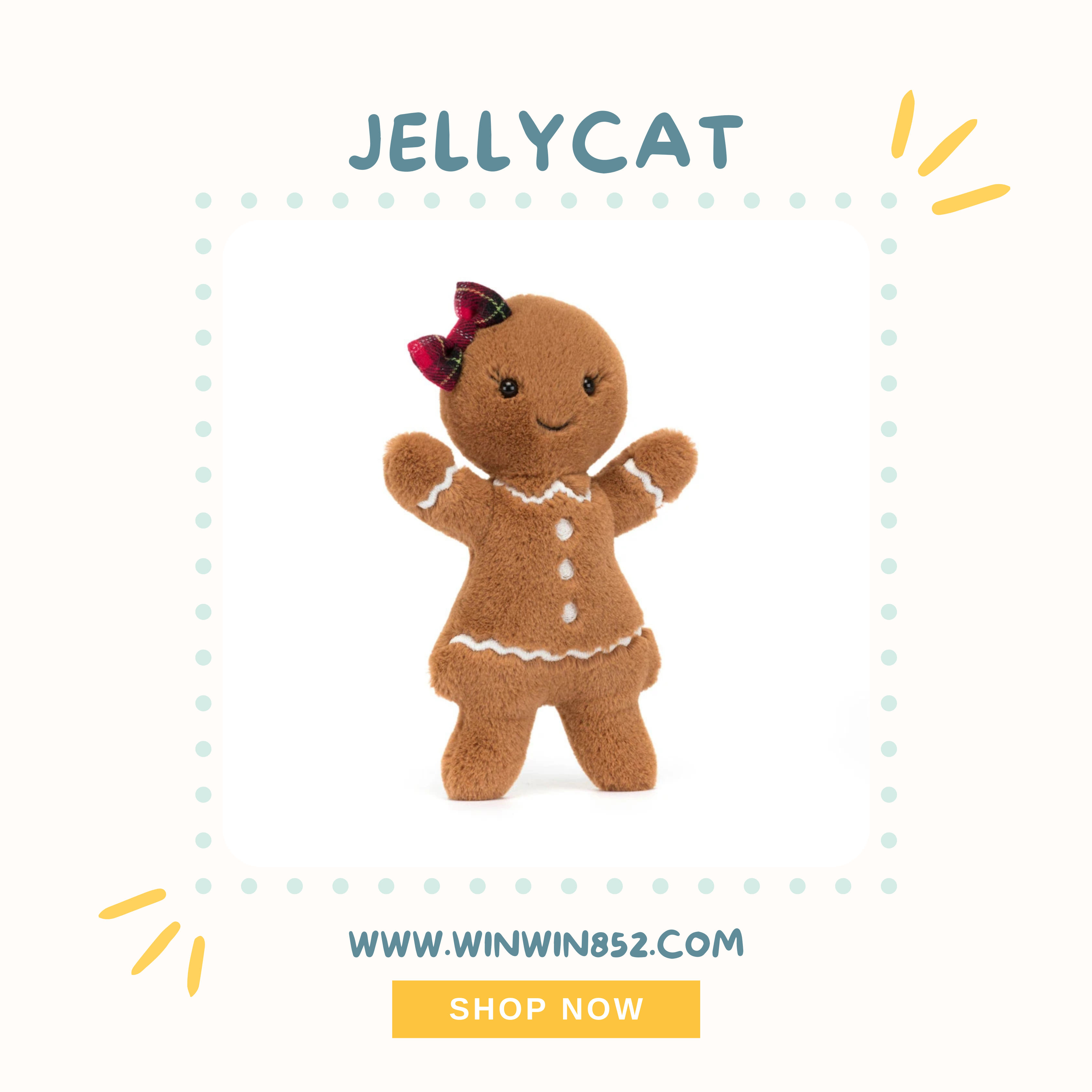 Jellycat Jolly Gingerbread Ruby