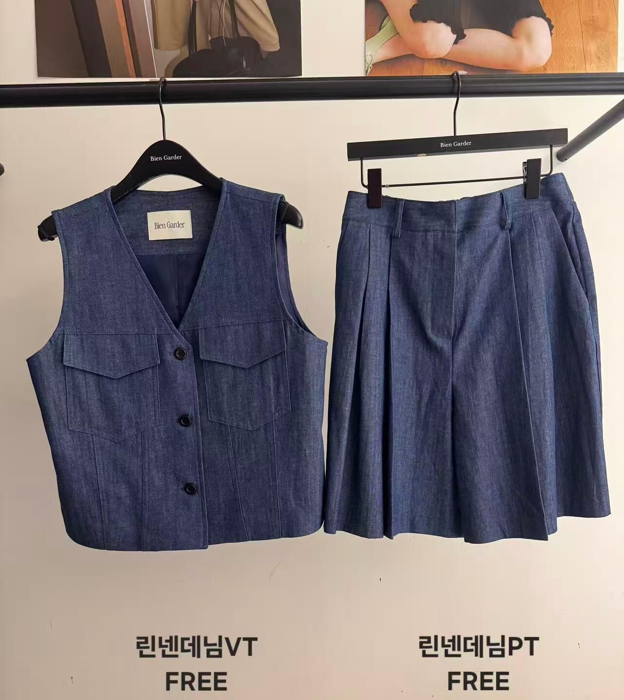 BG6110 薄牛仔百褶短褲