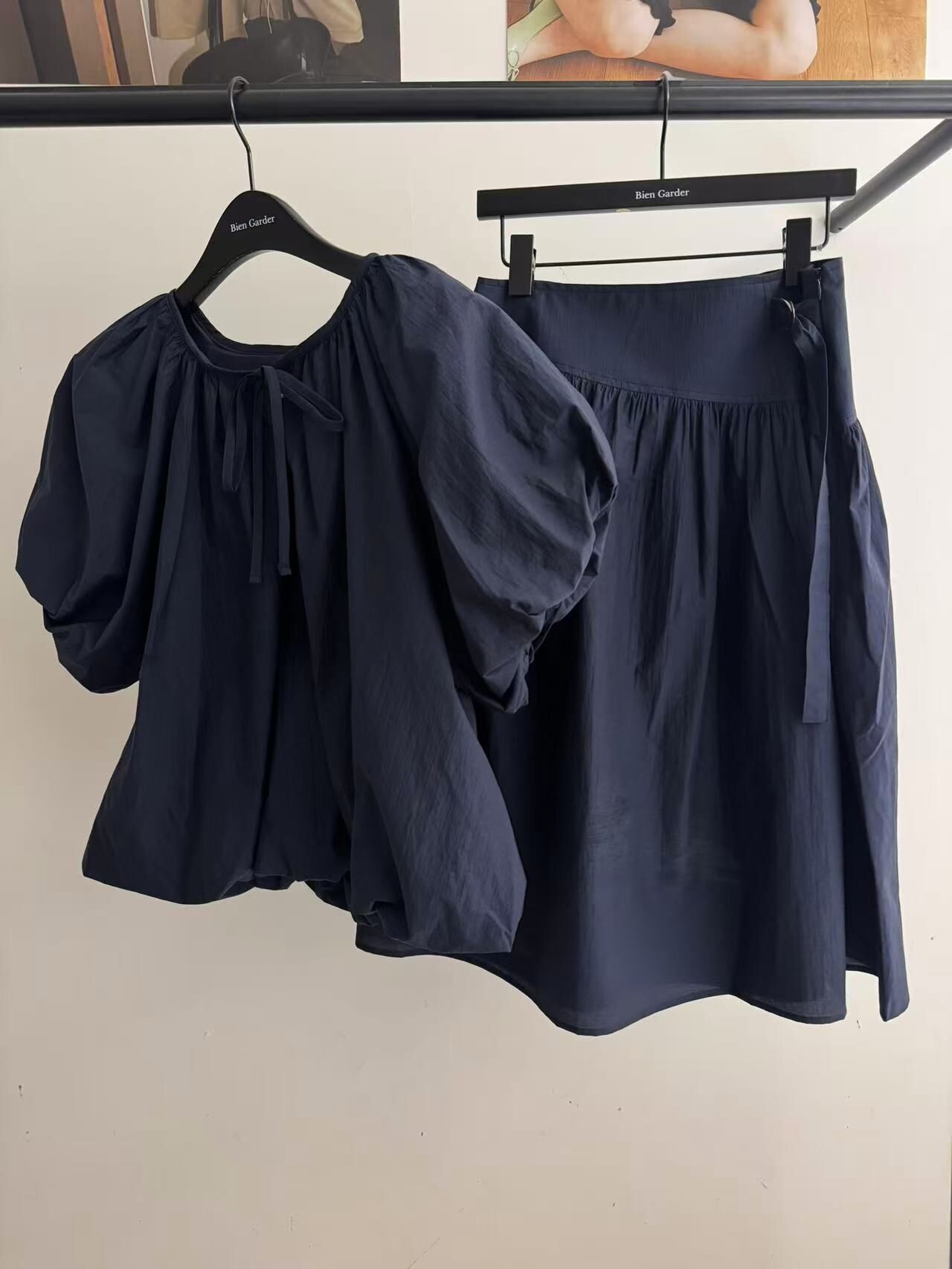 BG6114 泡泡蝴蝶結長裙