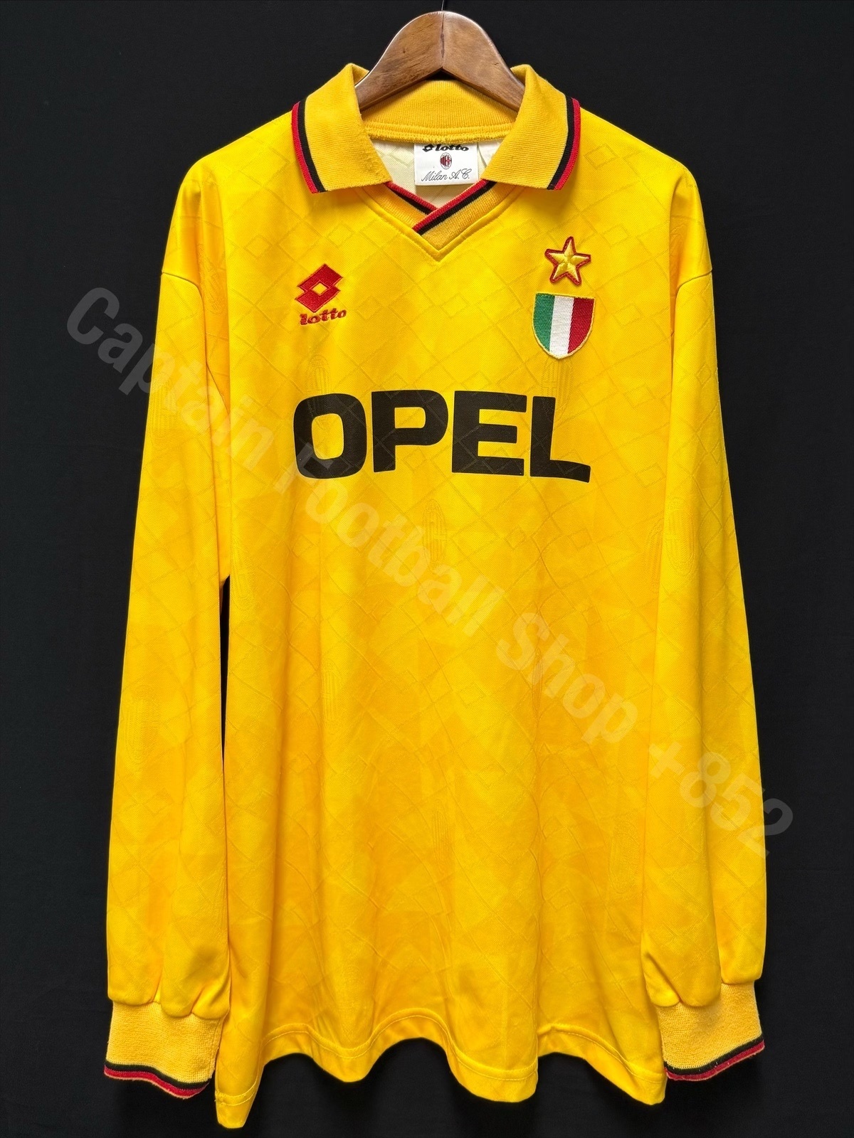 (Player Issue) AC Milan 1994-1995 UEFA Super Cup Lotto L/S Away Player Issue Shirt
