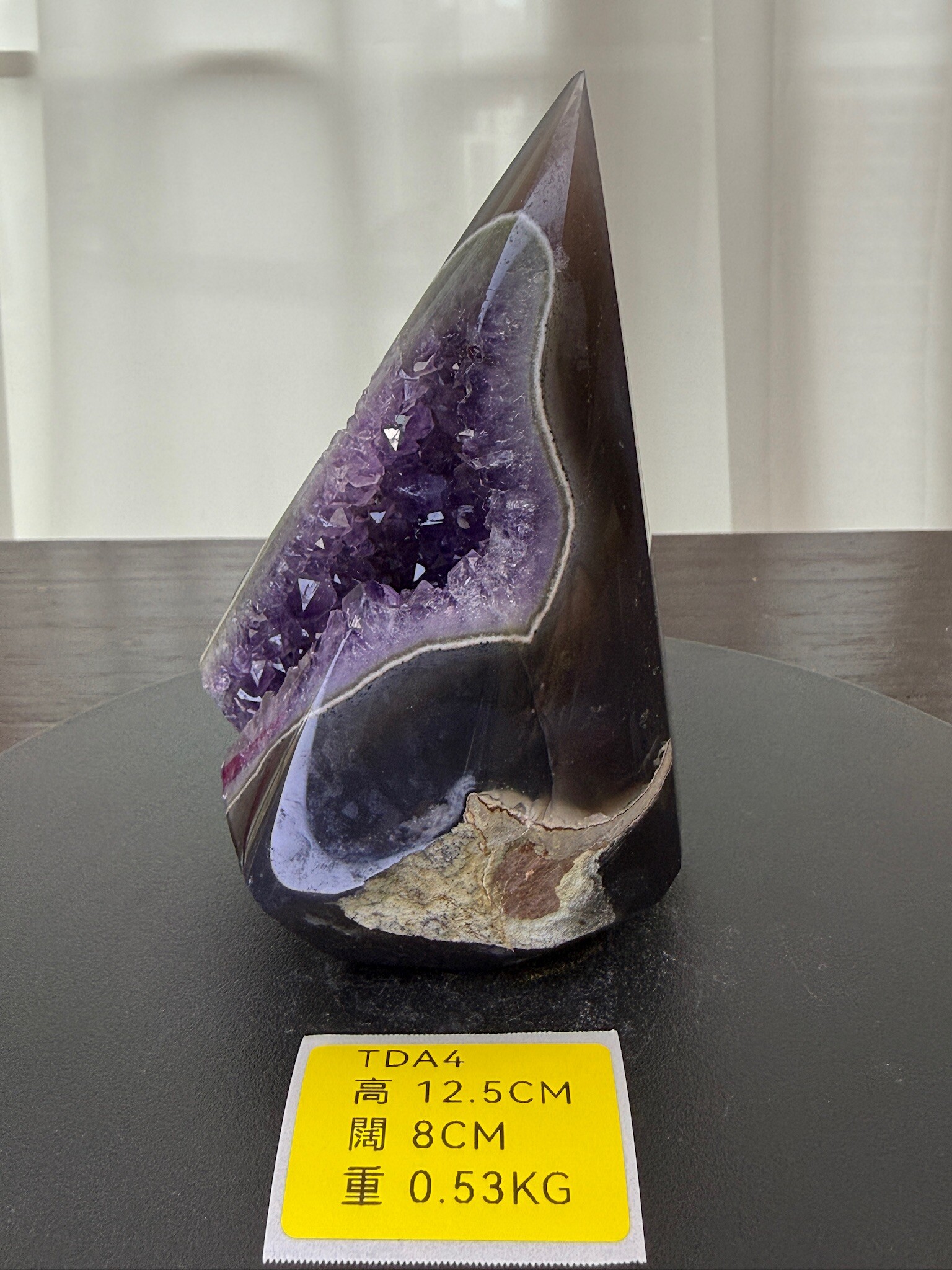 ZA126 TDA4 瑪瑙水晶帳幕星空 高度12.5cm 闊度8cm 重量0.53kg