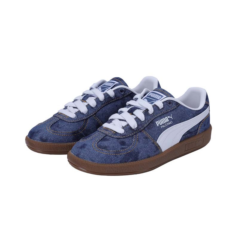 PUMA Palermo Denim 休閒運動鞋 復古 牛仔布 深藍色 男女 40841801 [國內代購]