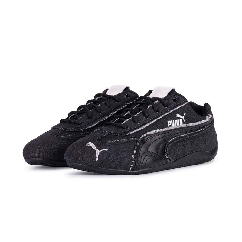 PUMA Speedcat Crafted Denim 賽車運動鞋 休閒 復古 牛仔 拼接 黑色 男女 40711001 [國內代購]