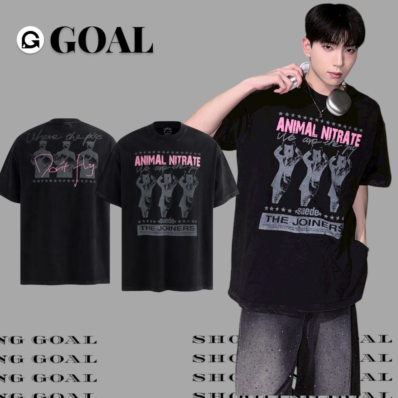 (GOAL) 美式復古人物短T H779 Choize