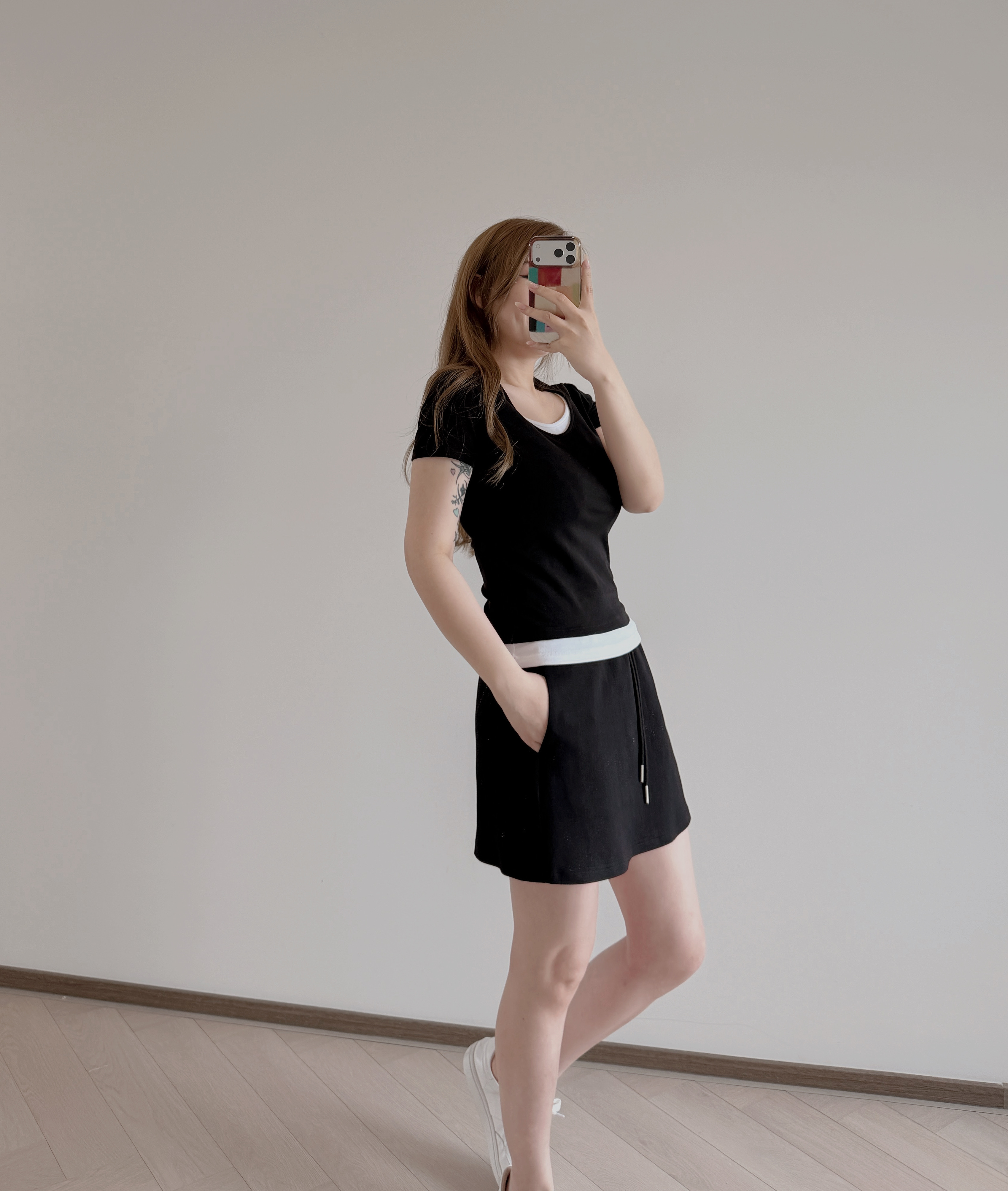 預售 7439 百搭棉質彈力半裙