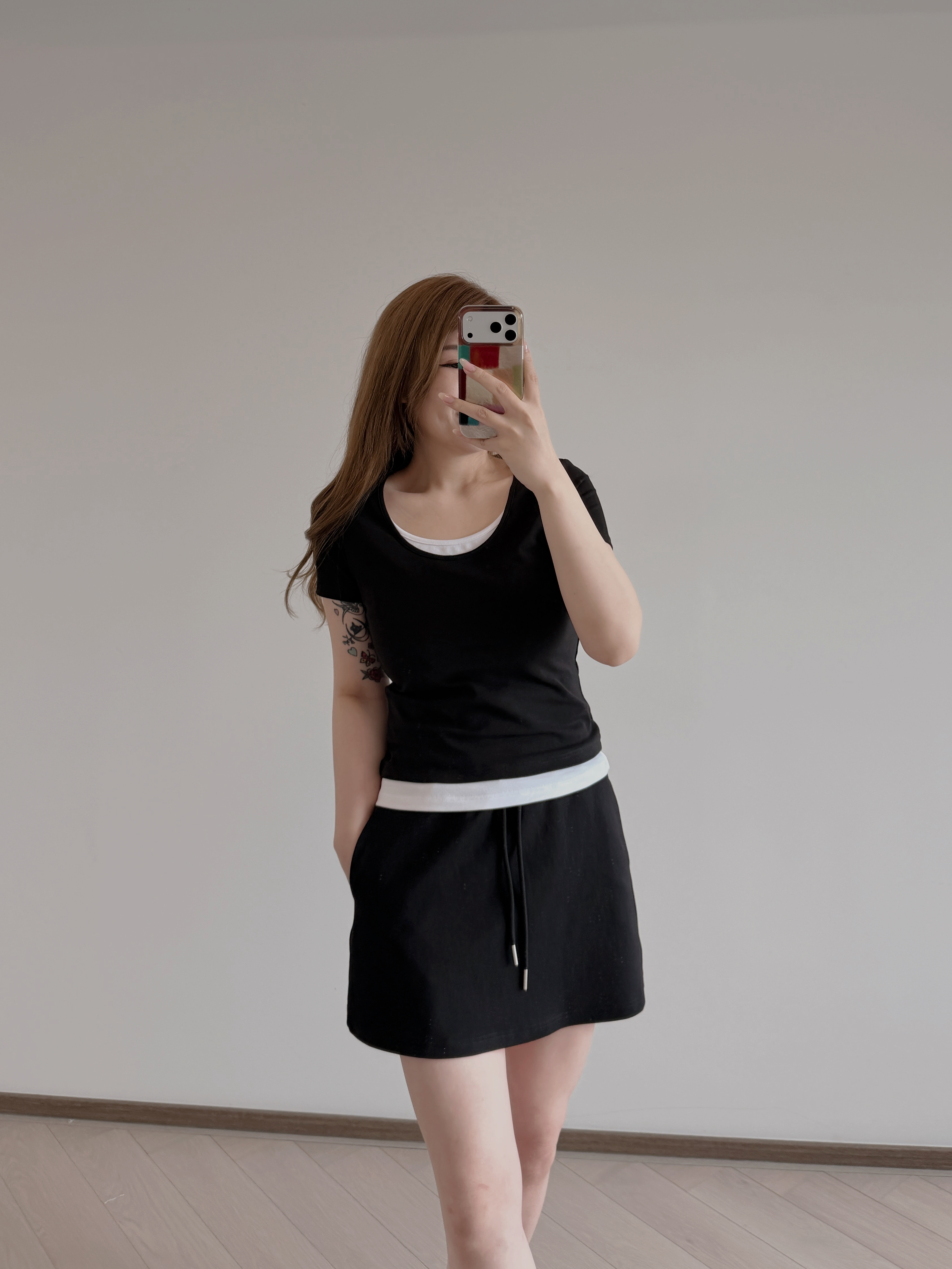 預售 7439 百搭棉質彈力半裙