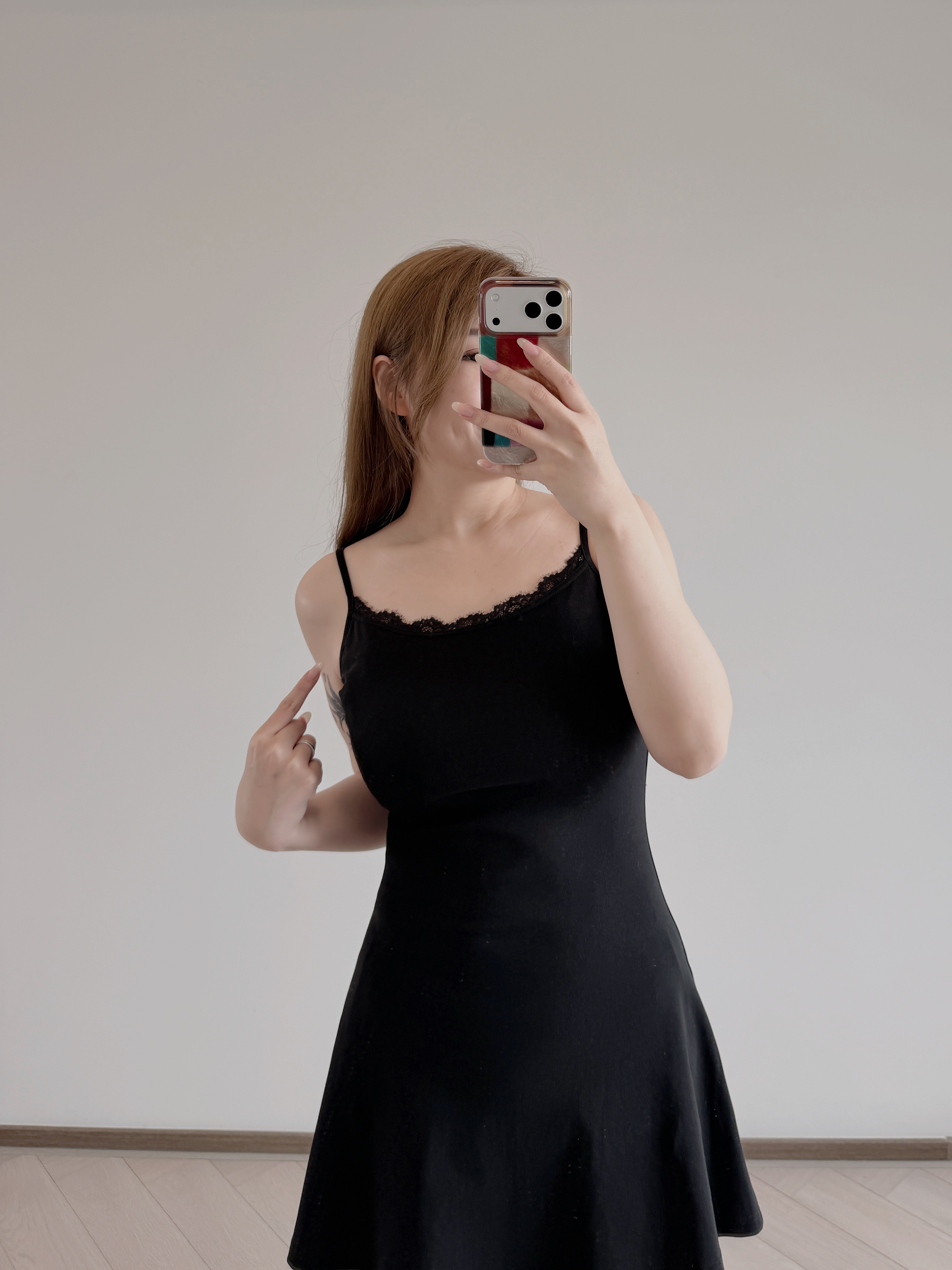 預售 7442 蕾絲彈力吊帶裙