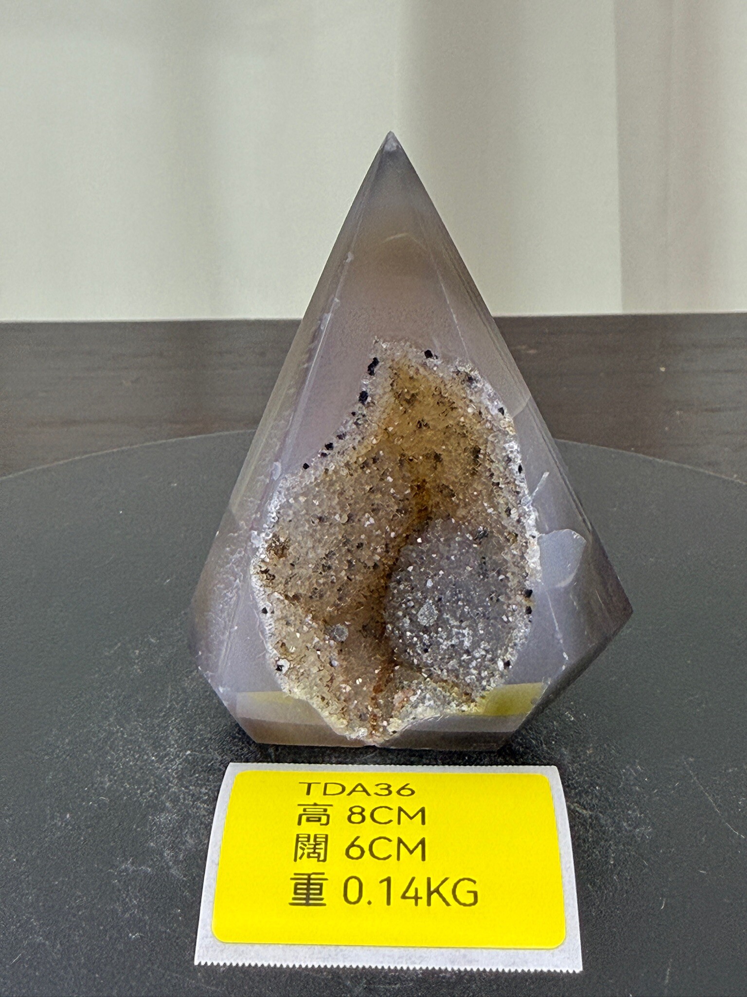 ZA158 TDA36 瑪瑙水晶帳幕星空 高度8cm 闊度6cm 重量0.14kg