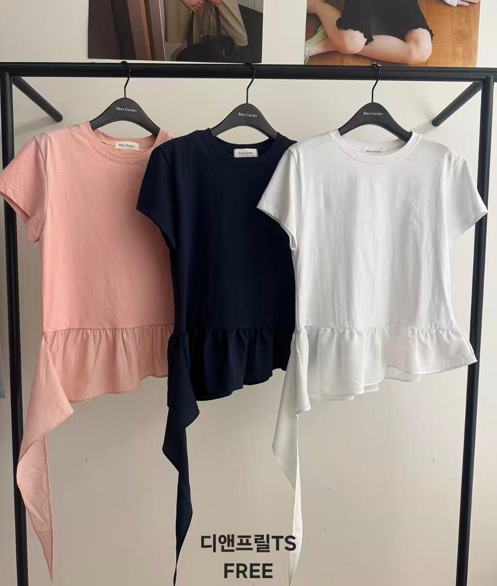 BG6132 裙擺飄帶Tee