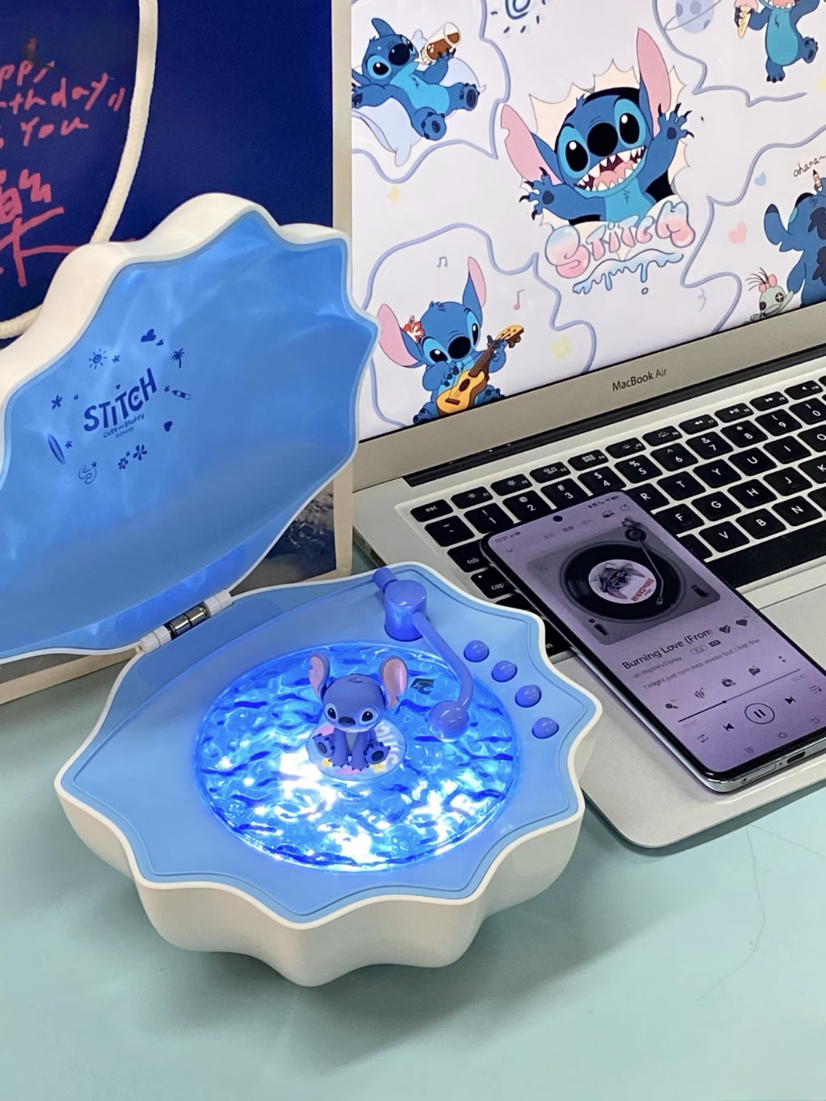 （預購）Disney史迪奇&哆啦A夢官方發售✨夢幻貝殼發光音響