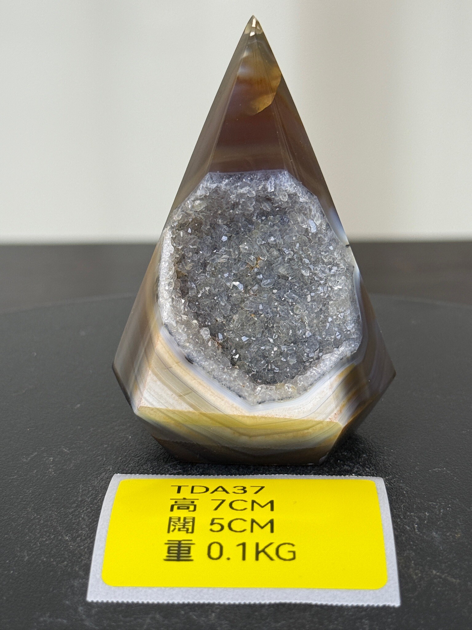 ZA159 TDA37 瑪瑙水晶帳幕星空 高度7cm 闊度5cm 重量0.1kg