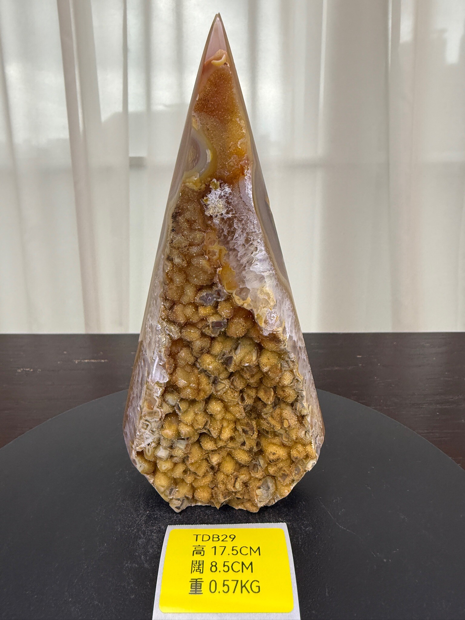 ZA212 TDB29 瑪瑙水晶帳幕星空 高度17.5cm 闊度8.5cm 重量0.57kg