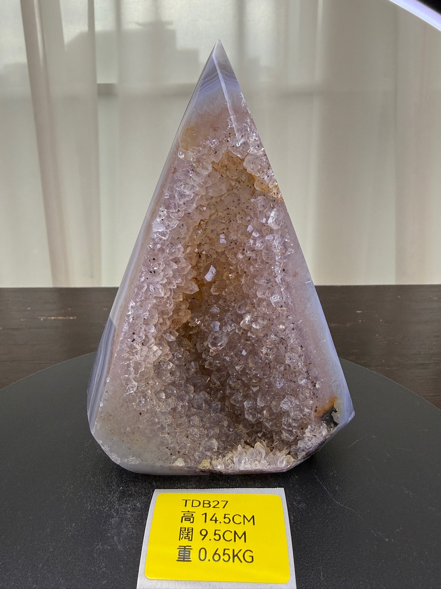 ZA210 TDB27 瑪瑙水晶帳幕星空 高度14.5cm 闊度9.5cm 重量0.65kg