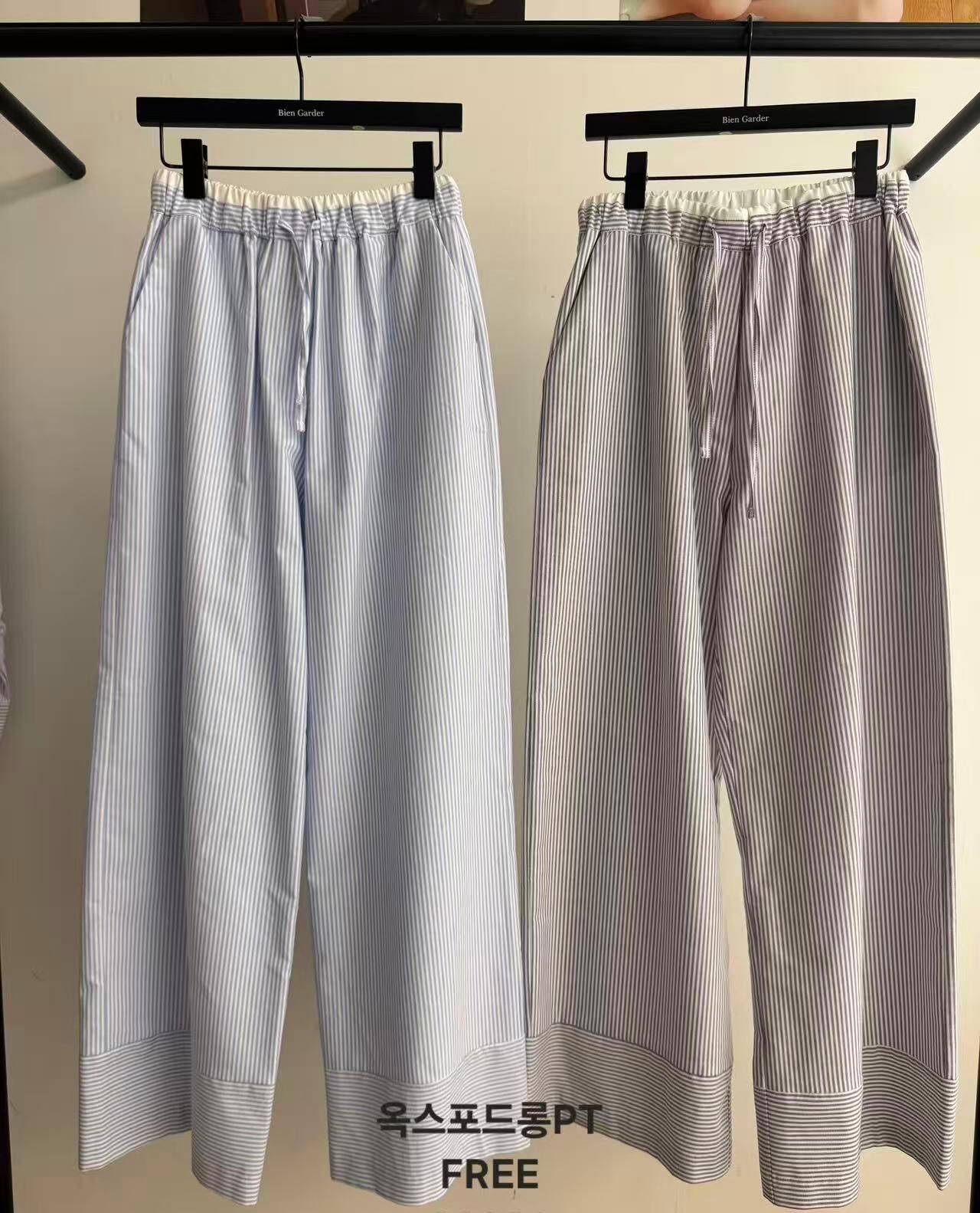 BG6138 直紋拼布長褲