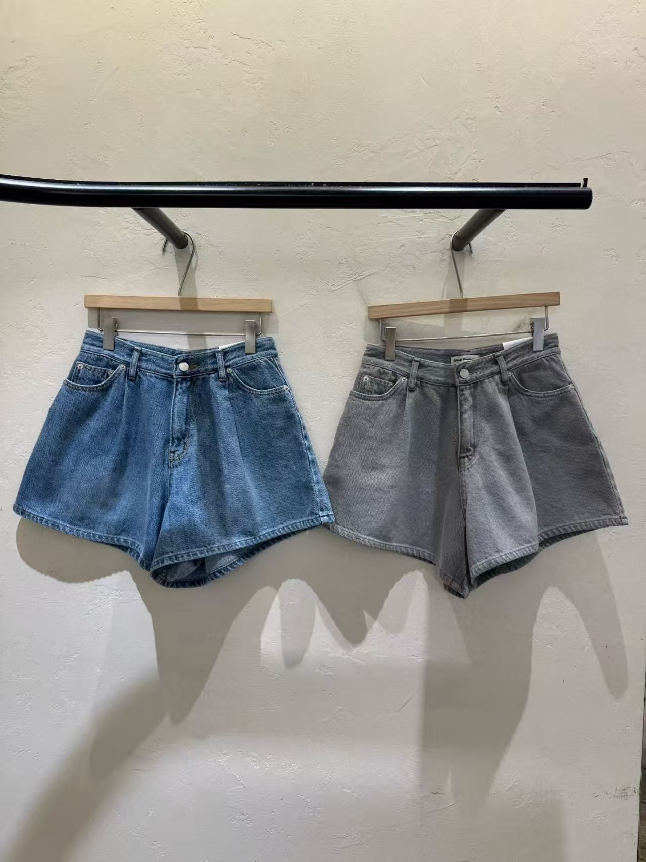 WJ6114 夏日闊筒牛仔短褲