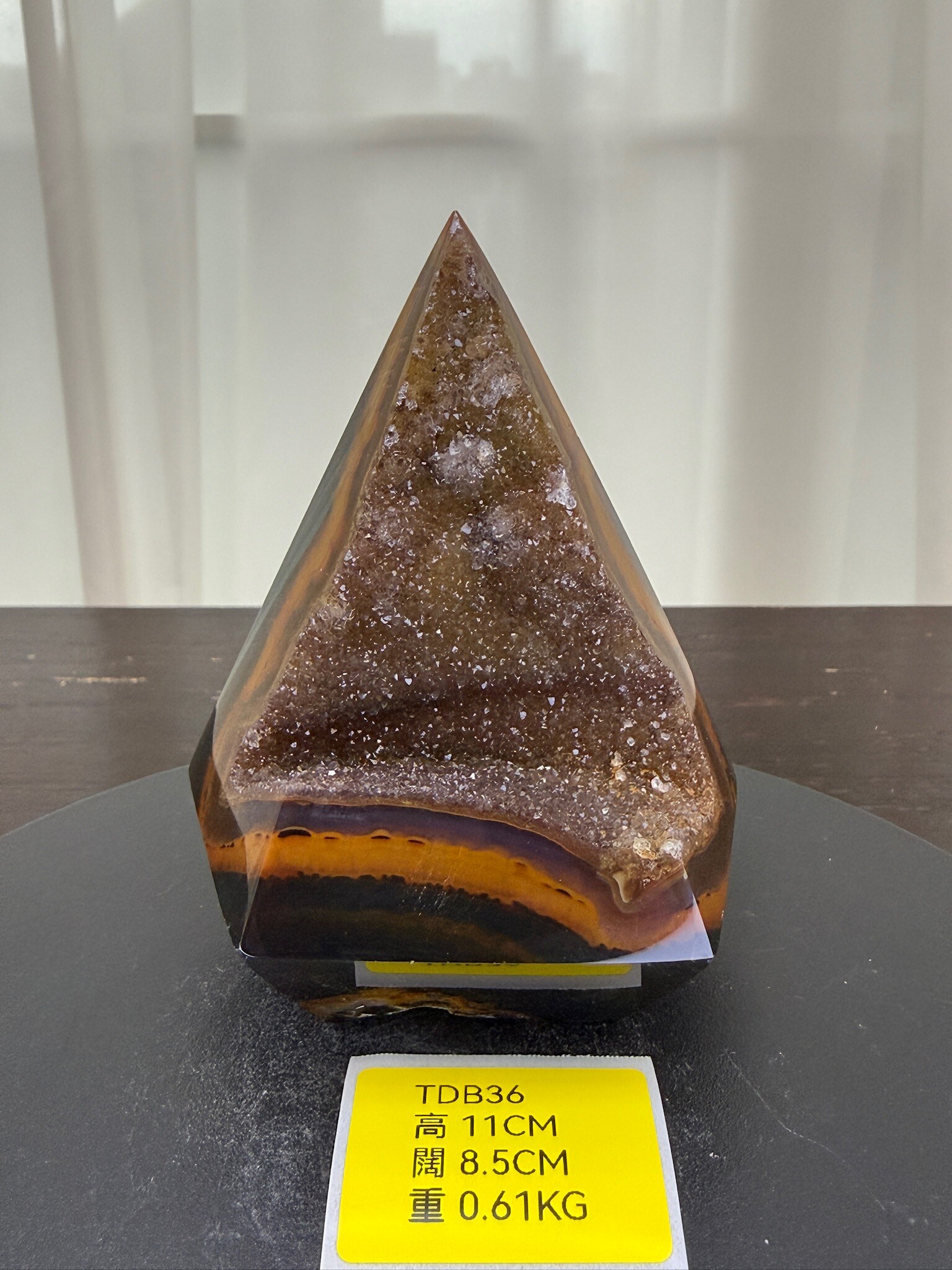 ZA219 TDB36 瑪瑙水晶帳幕星空 高度11cm 闊度8.5cm 重量0.61kg