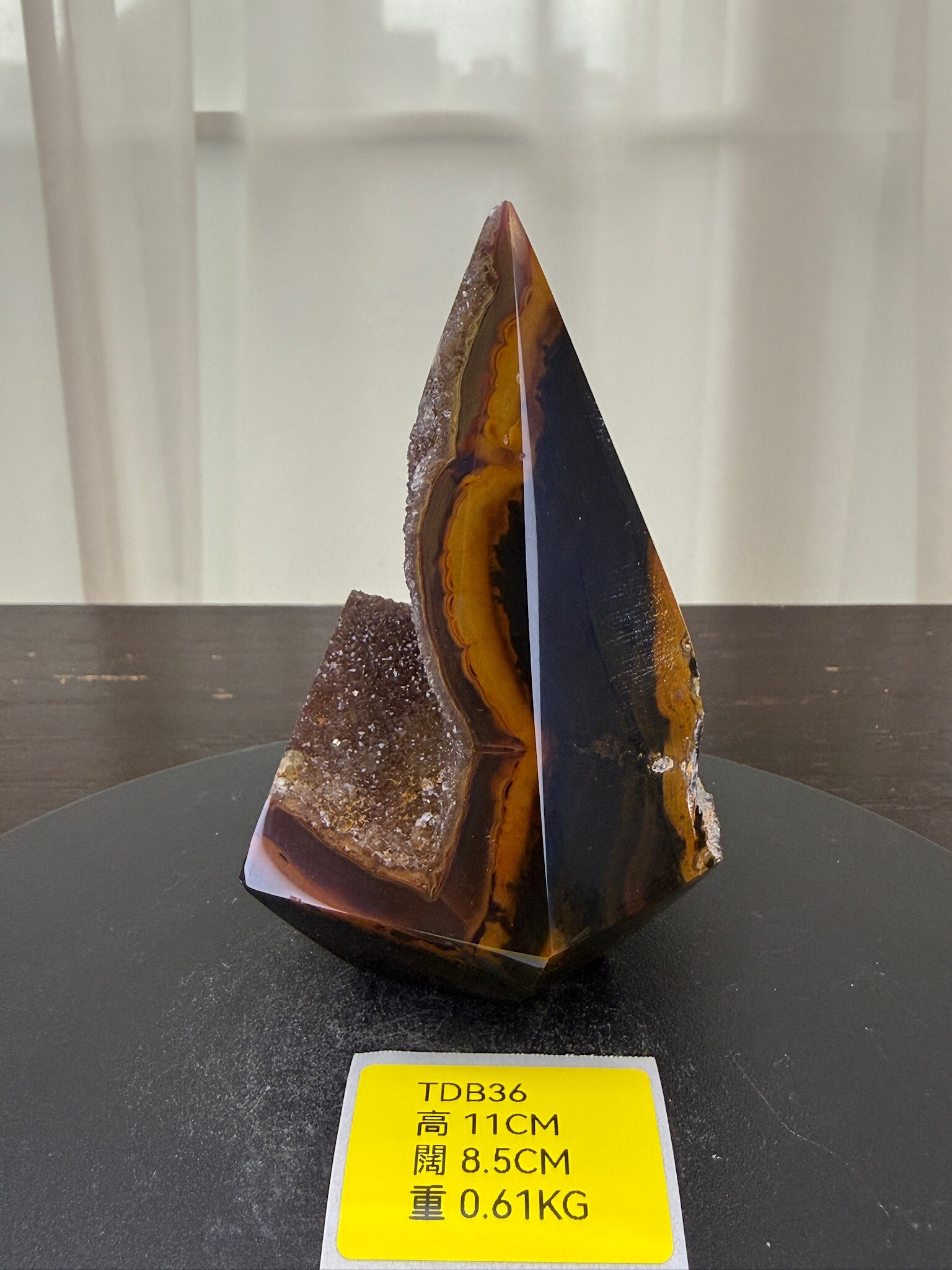 ZA219 TDB36 瑪瑙水晶帳幕星空 高度11cm 闊度8.5cm 重量0.61kg