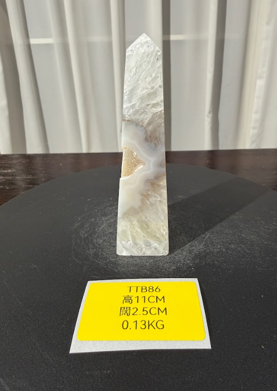 ZA473 TTB86 瑪瑙水晶方尖碑 高度11cm 闊度2.5cm 重量0.13kg