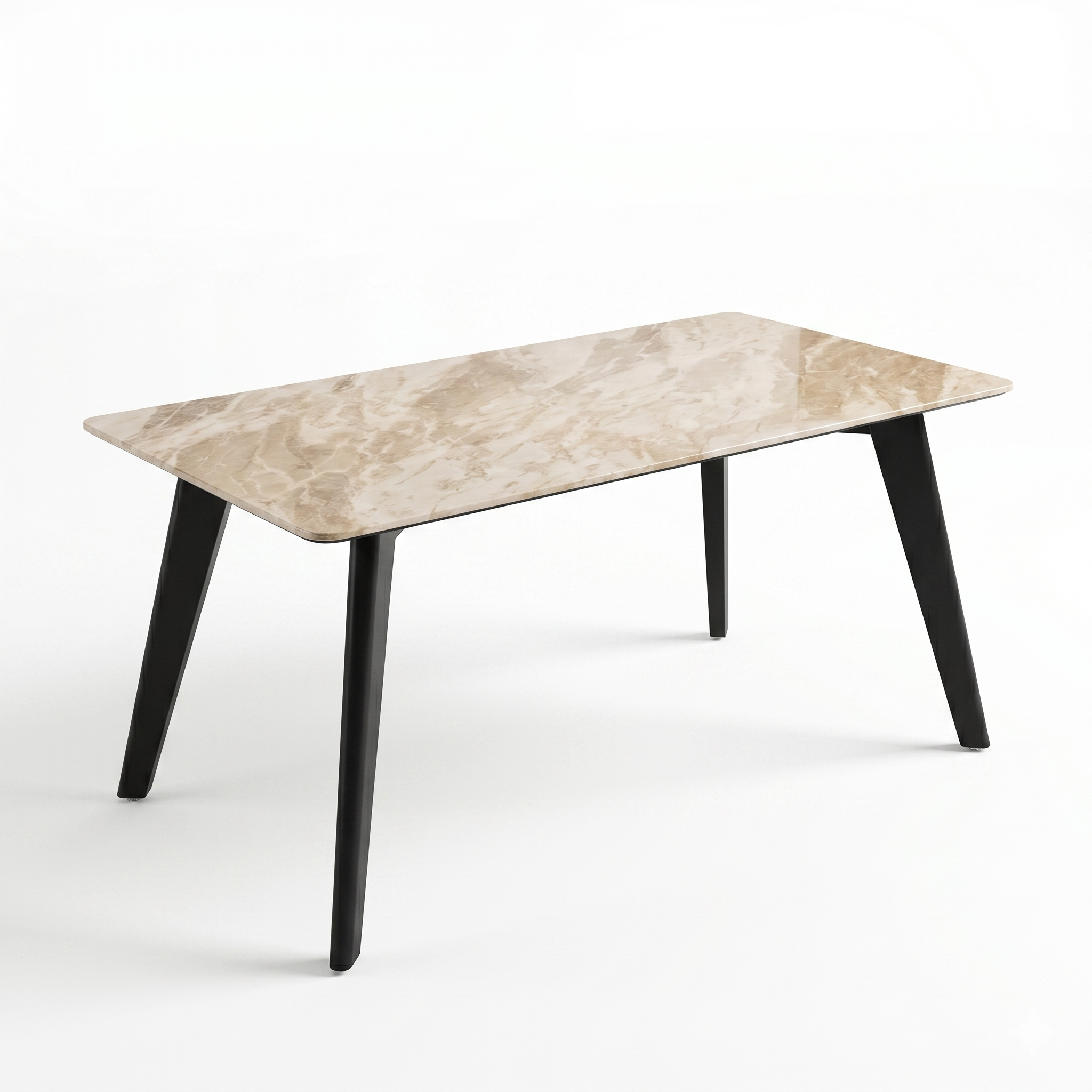 「晨曦岩紋」現代極簡大理石紋長餐桌