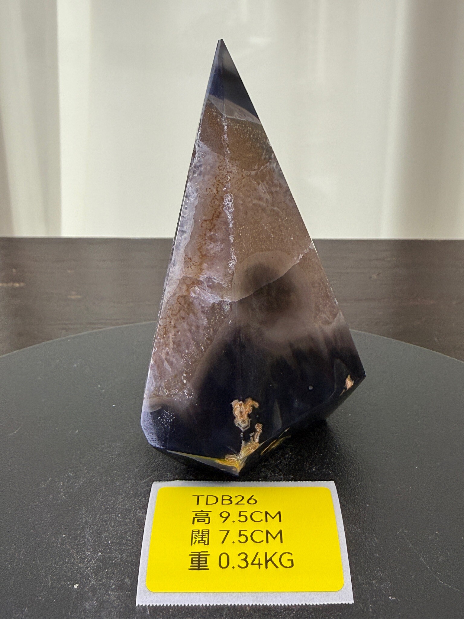 ZA209 TDB26 瑪瑙水晶帳幕星空 高度9.5cm 闊度7.5cm 重量0.34kg