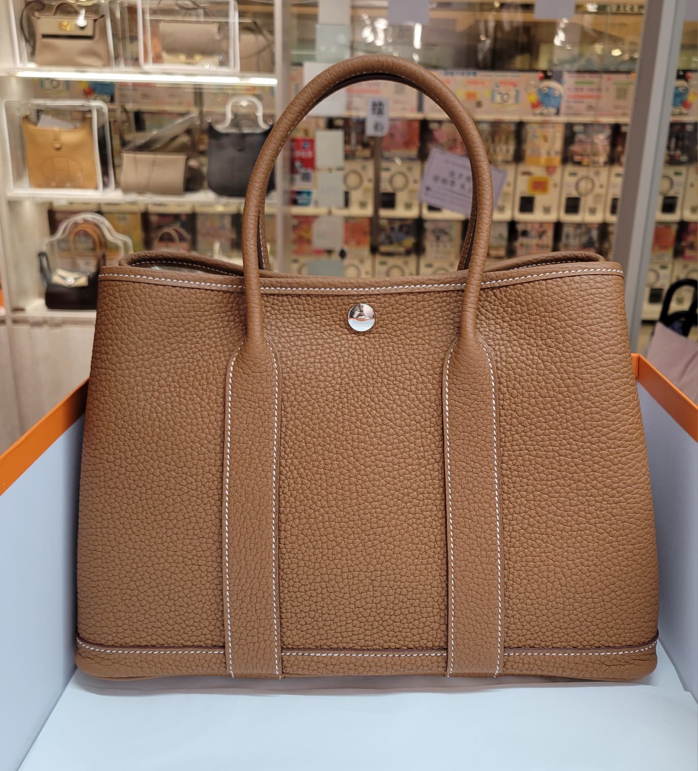 HERMES Garden party 30 gold CK 金棕