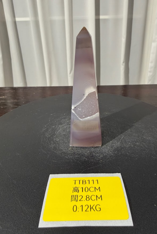 ZA498 TTB111 瑪瑙水晶方尖碑 高度10cm 闊度2.8cm 重量0.12kg