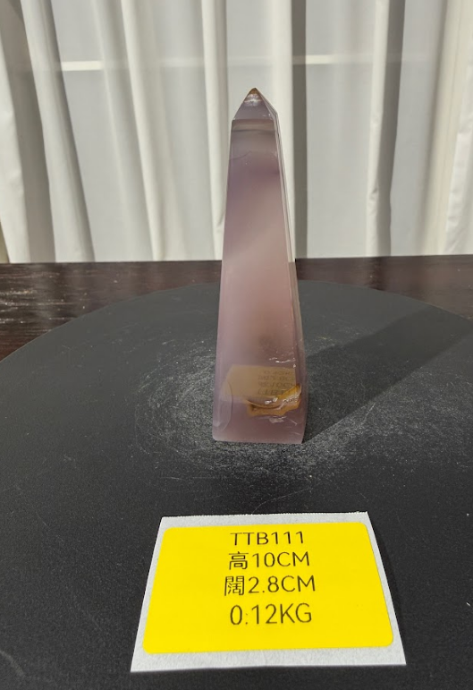 ZA498 TTB111 瑪瑙水晶方尖碑 高度10cm 闊度2.8cm 重量0.12kg